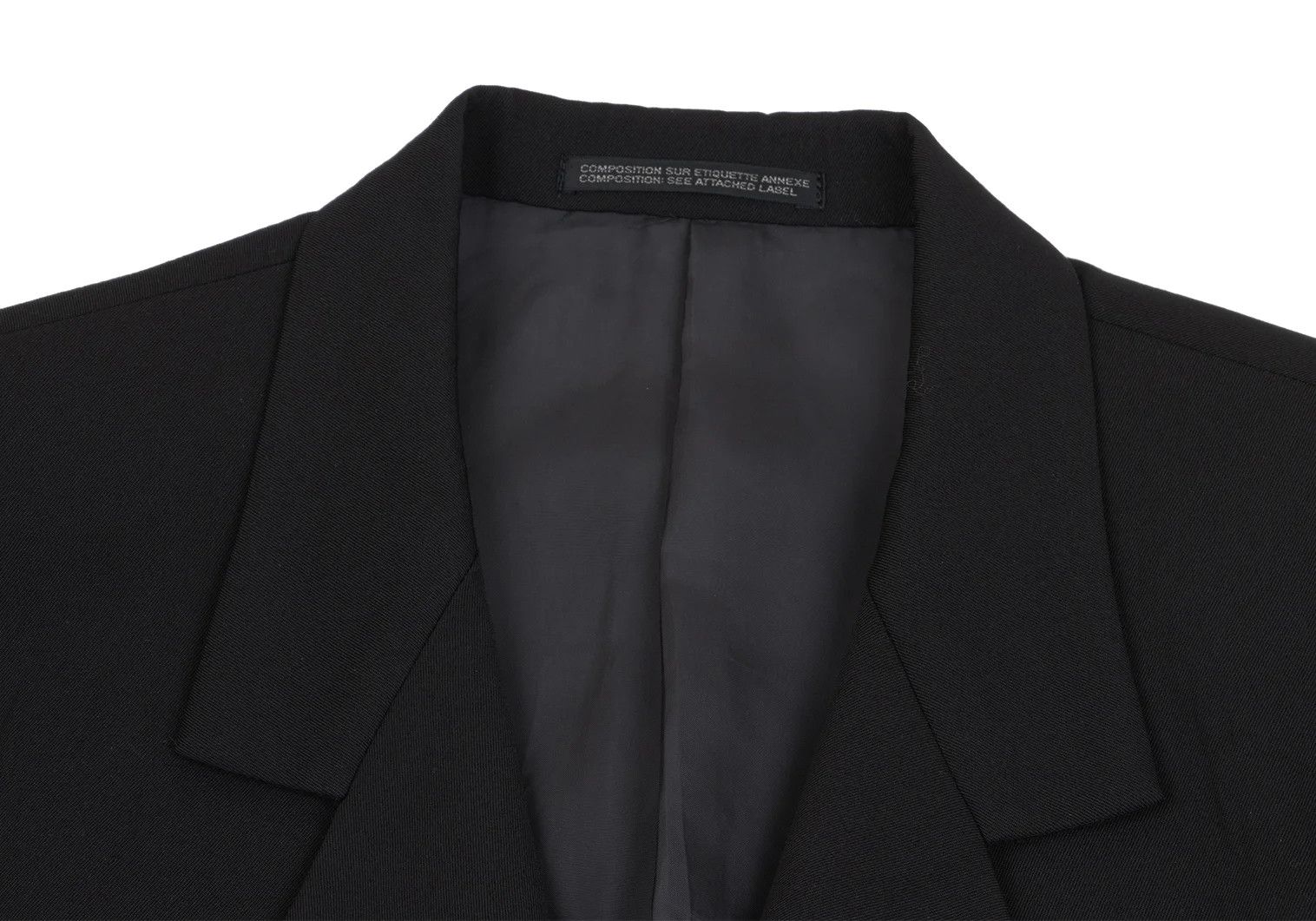 Yohji Yamamoto Yohji Yamamoto Wool Gabardine Jacket Black S Size US S / EU 44-46 / 1 - 3 Thumbnail