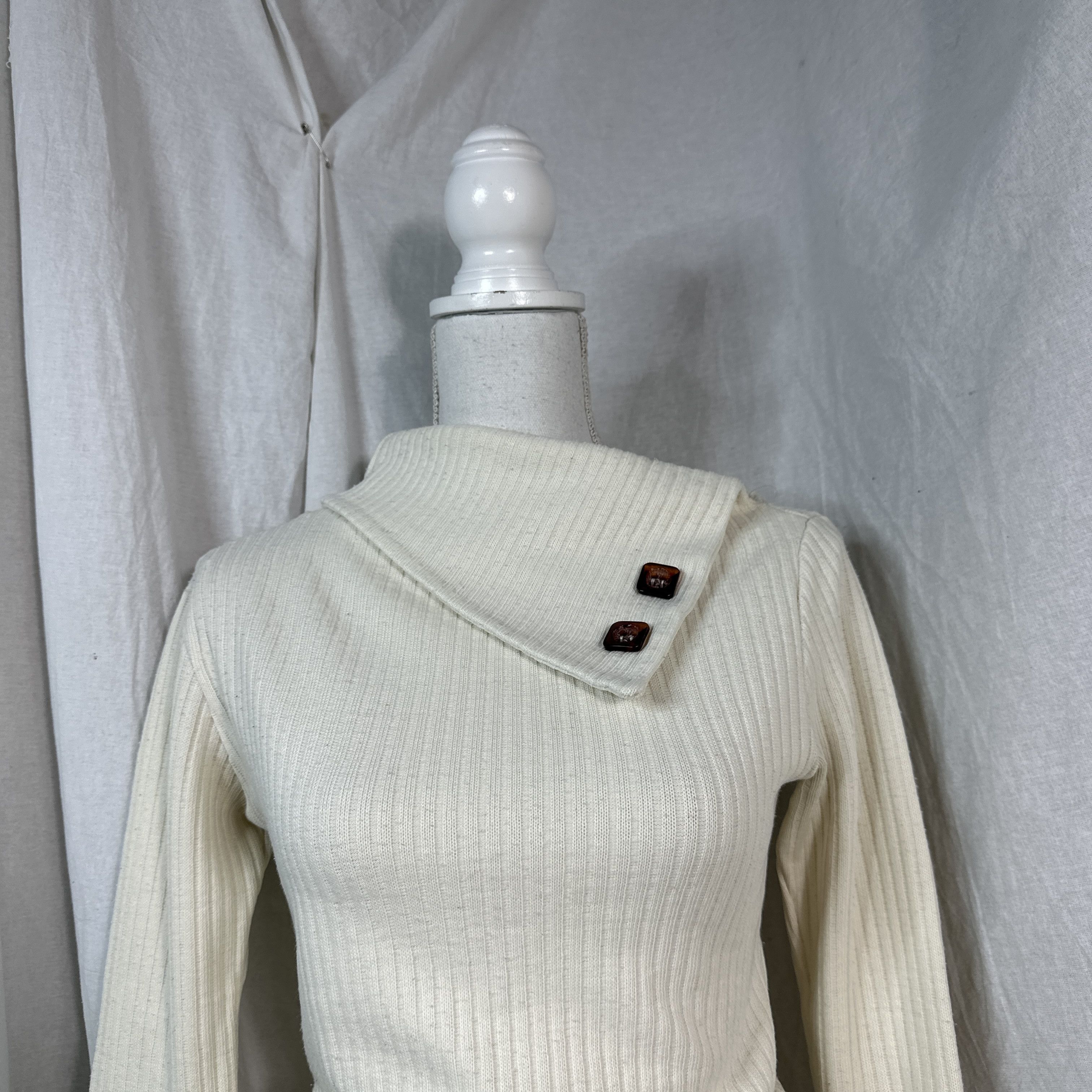 Miss Sixty × Vintage Miss Sixty Y2K Asymmetric Collar Sweater Size M / US 6-8 / IT 42-44 - 7 Thumbnail