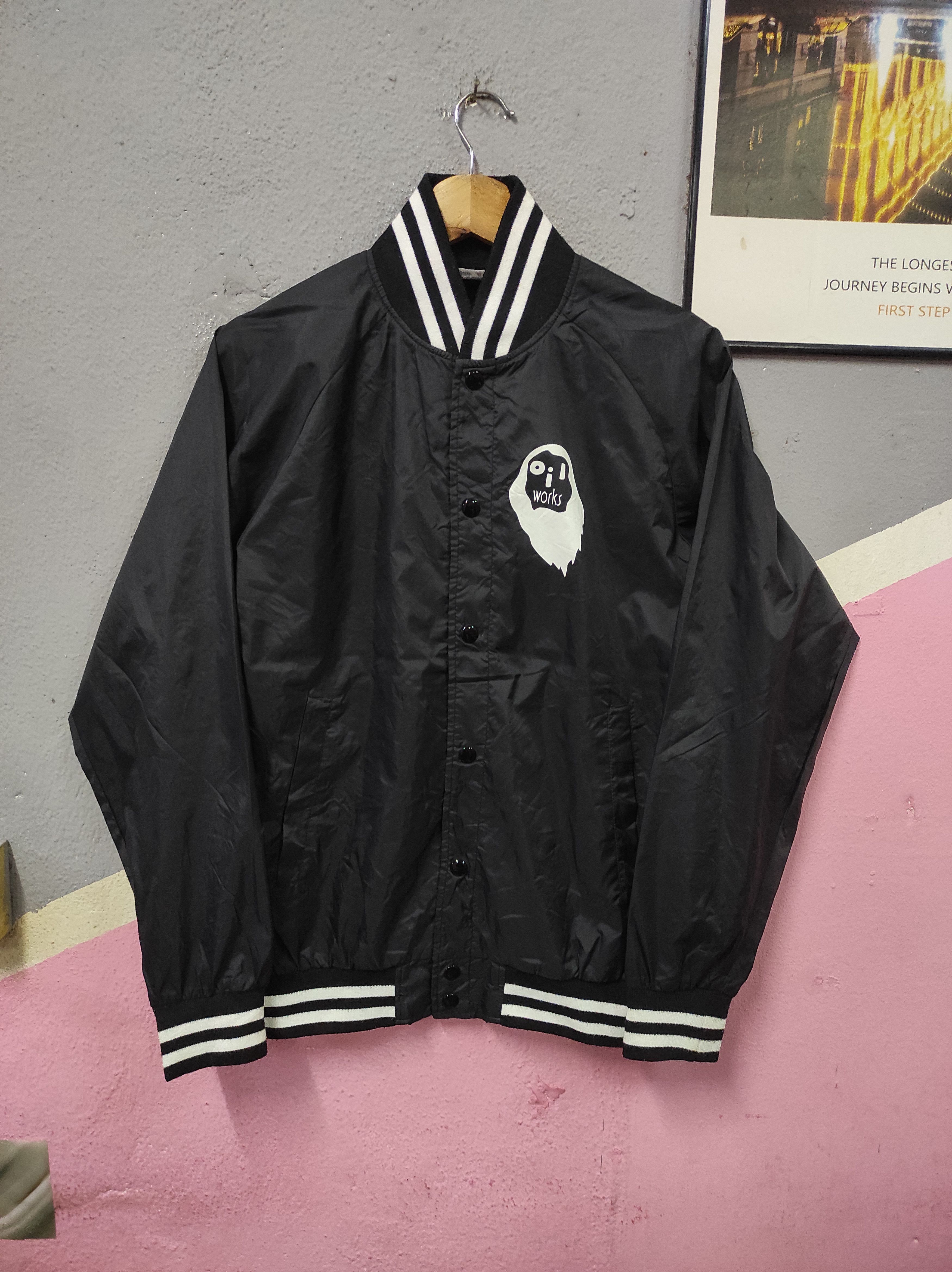 Japanese Brand OIL WORKS DEF JAP VARSITY JACKET BUTTON Size US S / EU 44-46 / 1 - 1 Thumbnail