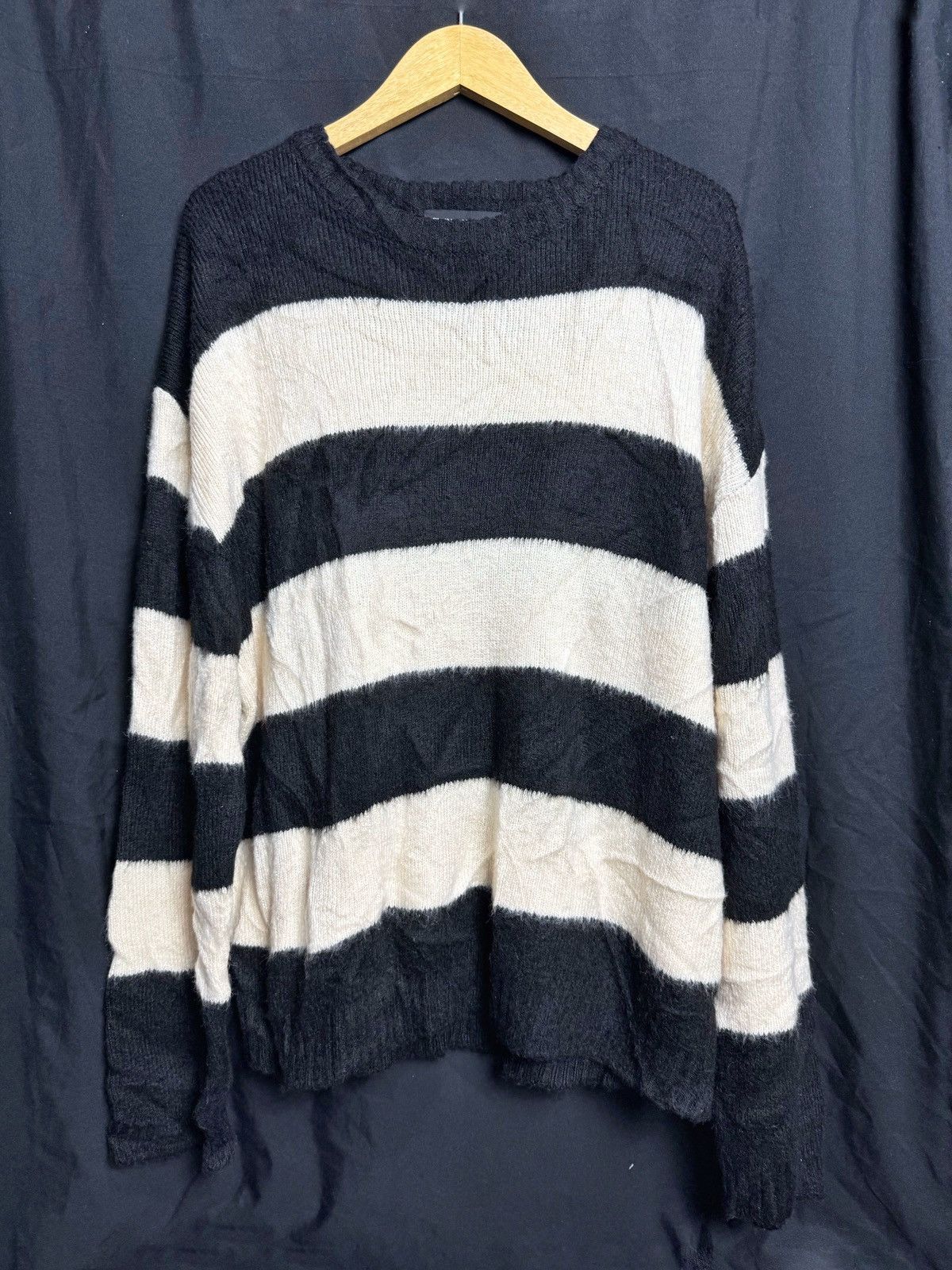 Beauty Beast × Hysteric Glamour × Japanese Brand Stripe Mohair Knit Sweater Kurt Cobain Style Size US L / EU 52-54 / 3 - 1 Thumbnail