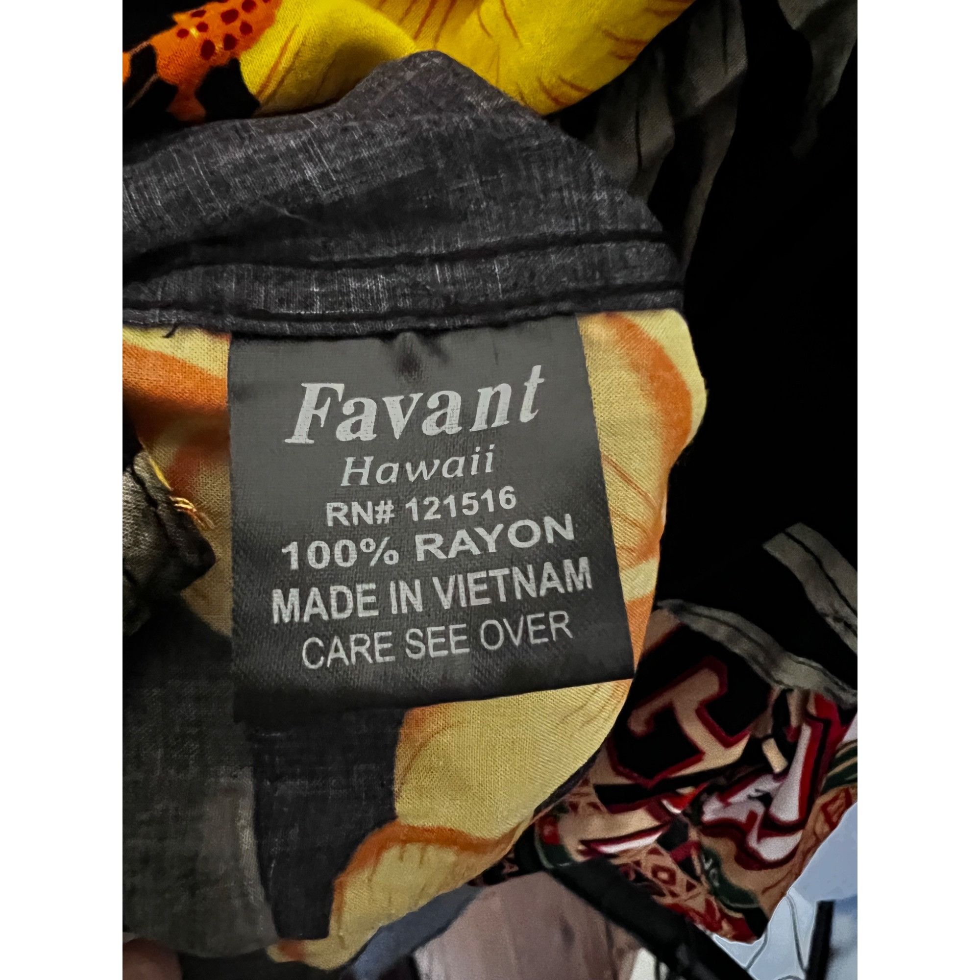 Vintage Favant Mens Vintage Floral Black Hawaiian Aloha Button Up Sh Size US L / EU 52-54 / 3 - 8 Thumbnail