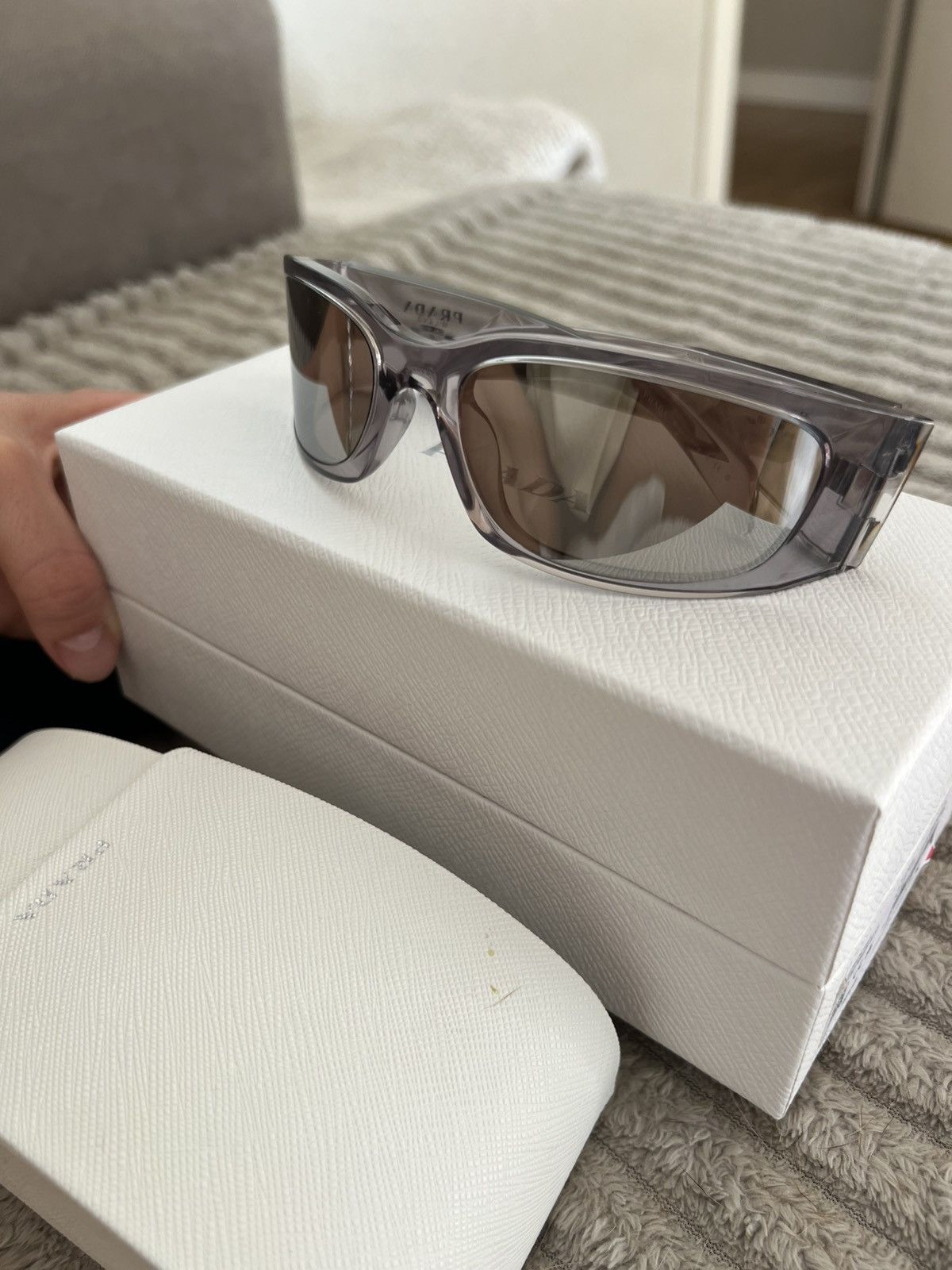 Prada Sunglasses PRADA 0PR A19S ‘Transparent Grey’ Size ONE SIZE - 6 Thumbnail