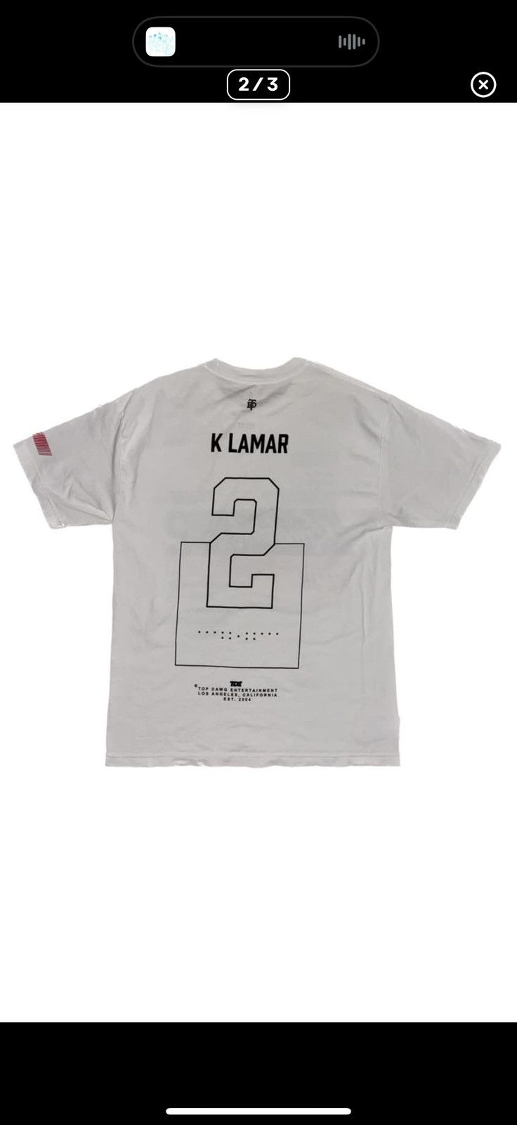 Kendrick Lamar 2018 Kendrick Lamar tour merch tee Size US L / EU 52-54 / 3 - 2 Thumbnail