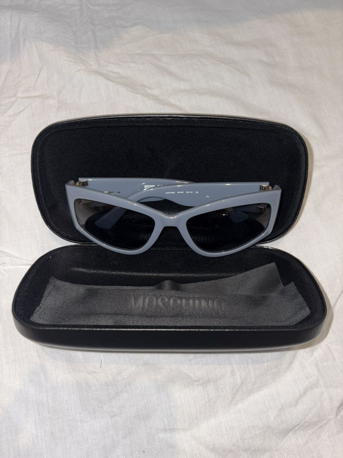 Moschino Moschino Blue Zipper Sunglasses Size ONE SIZE - 2 Thumbnail
