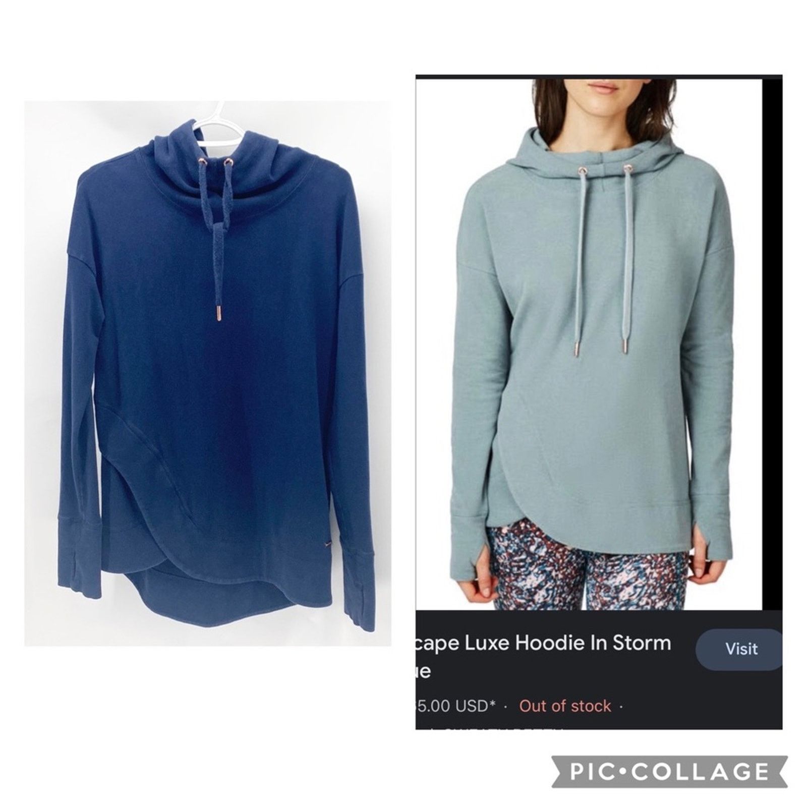 Sweaty Betty Sweaty Betty Navy Blue Escape Luxe Italian Fleece Hoodie Size S / US 4 / IT 40 - 1 Thumbnail