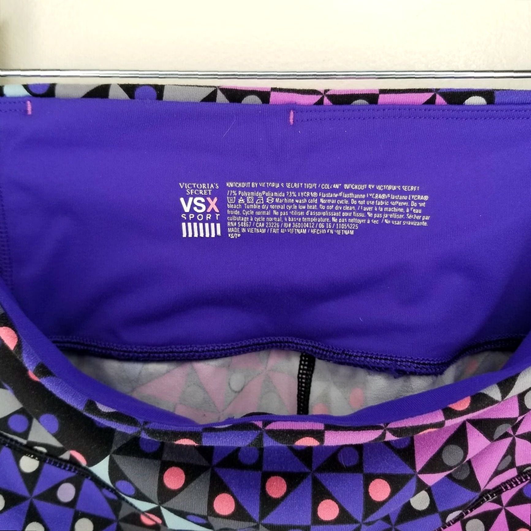 Victoria's Secret Victoria's Secret VSX Leggings Women XS Multicolor Activewear Full Length Compression Womens Size 26" / US 2 / IT 38 - 3 Thumbnail