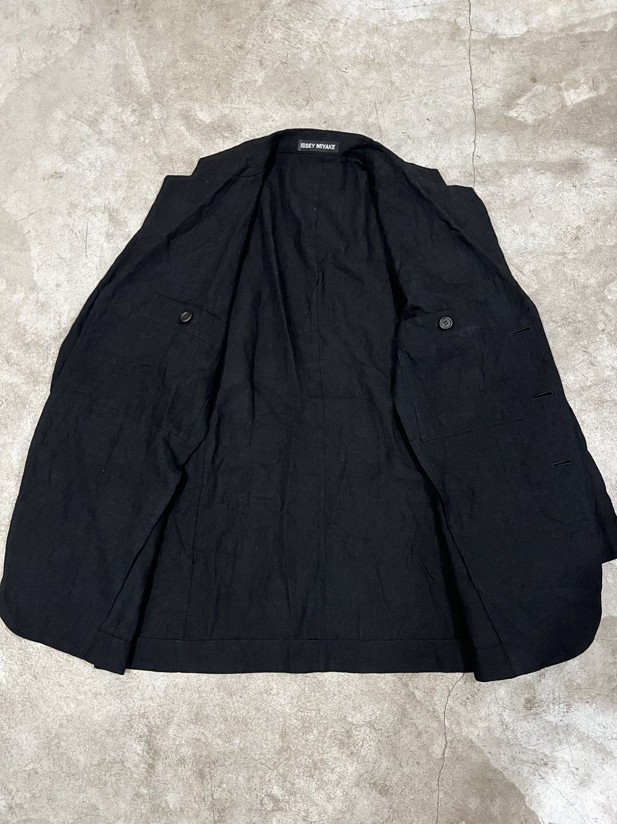 Issey Miyake × Vintage SS04 Issey Miyake Men Linen Blazer Jacket Size 36S - 3 Thumbnail