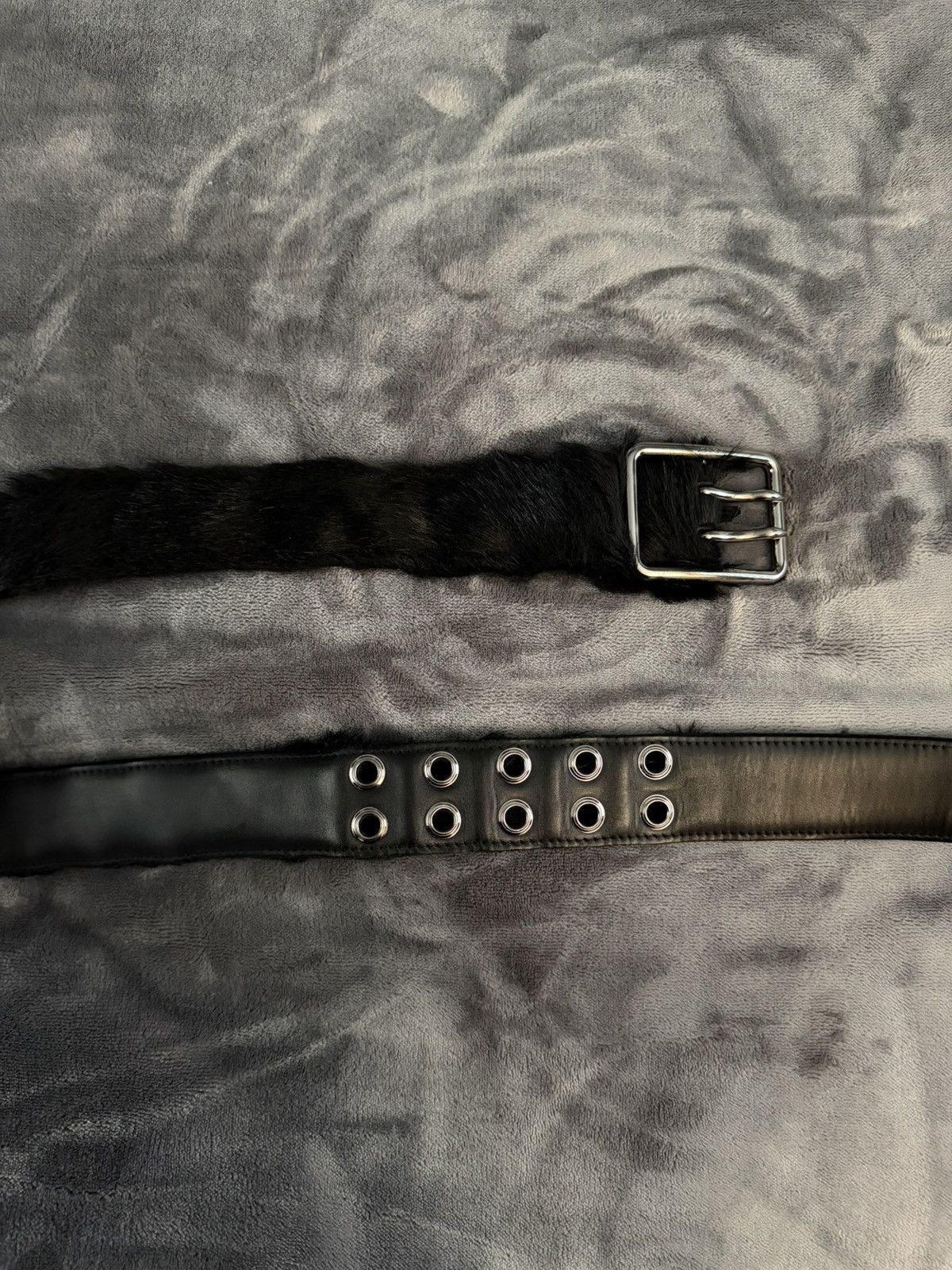 Prada Prada Black Fur Belt AW17 Size 38 - 2 Thumbnail