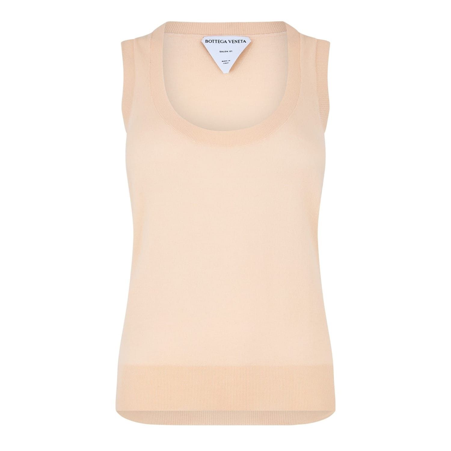 Bottega Veneta Bottega Veneta Scoop Neck Slim Fit Tank in Pink Size M / US 6-8 / IT 42-44 - 1 Thumbnail