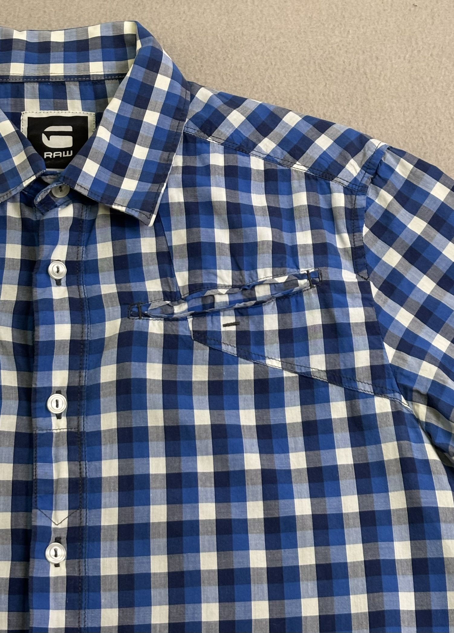G-Star G Star Raw Shirt Medium blue white check Size US M / EU 48-50 / 2 - 7 Thumbnail