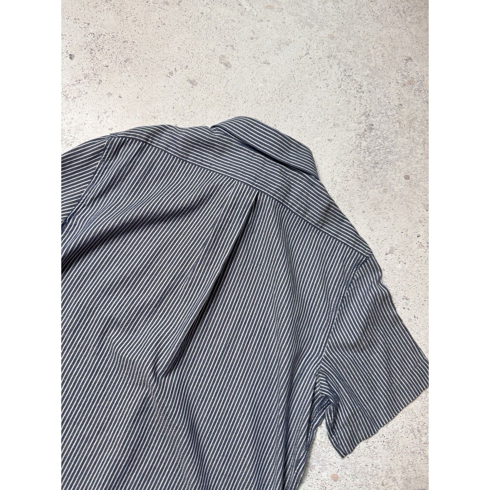 Armani Vintage Armani Jeans Button up Short Sleeve Shirt Striped Size US M / EU 48-50 / 2 - 13 Thumbnail