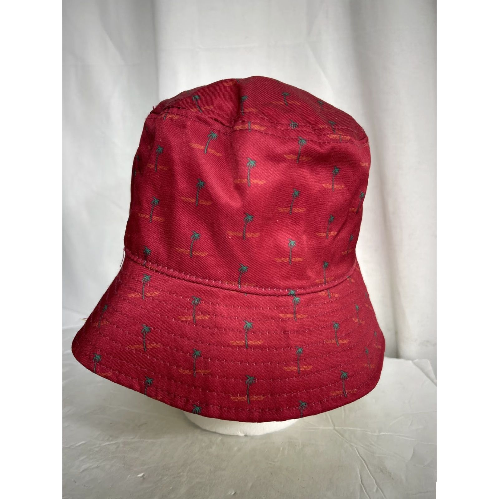 Vintage Kiva Camino Bucket Hat Unisex Adults One Size Red Palm Trees Logo Sun Protection Summer Casual Cap Hat Size ONE SIZE - 7 Thumbnail