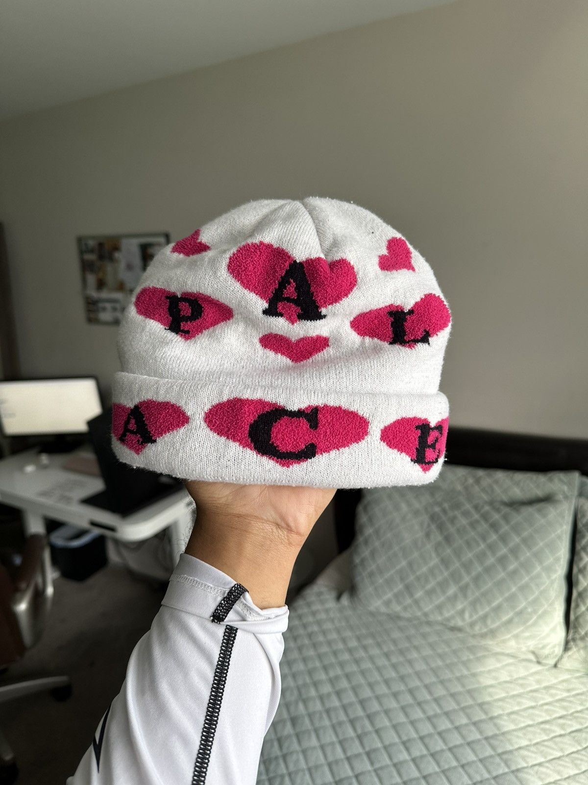 Palace Palace hearts beanie Size ONE SIZE - 2 Thumbnail