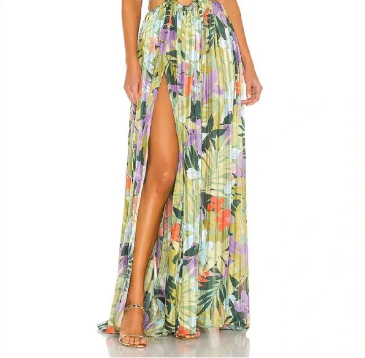 Bronx and Banco NWOT BRONX AND BANCO Tropics Maxi Dress Silk cutout dress XS Size XS / US 0-2 / IT 36-38 - 3 Thumbnail