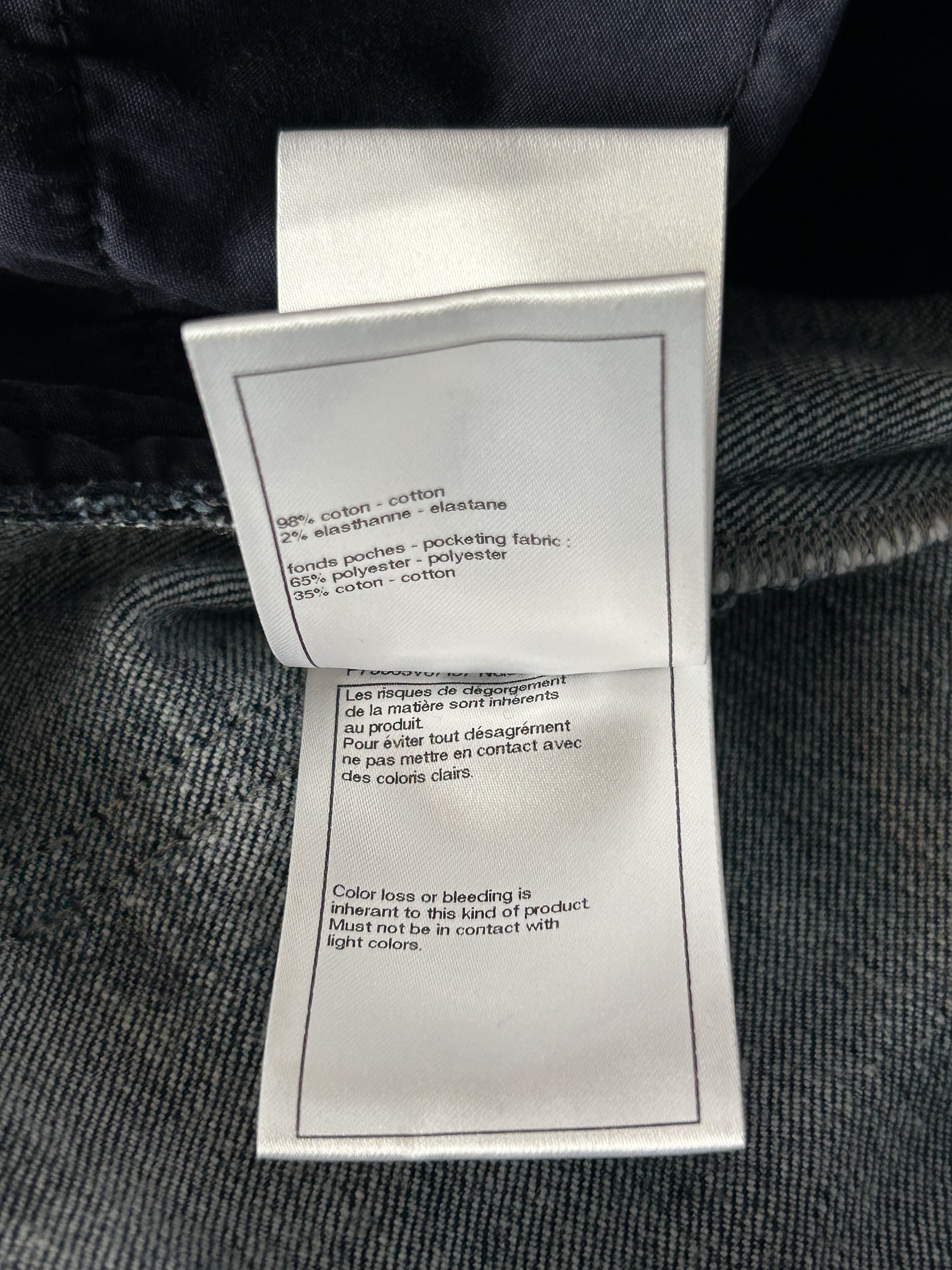 Chanel Chanel Blue & White 23B CC Logo Sequin Women's Denim Jeans Size 42" / US 20 - 6 Thumbnail