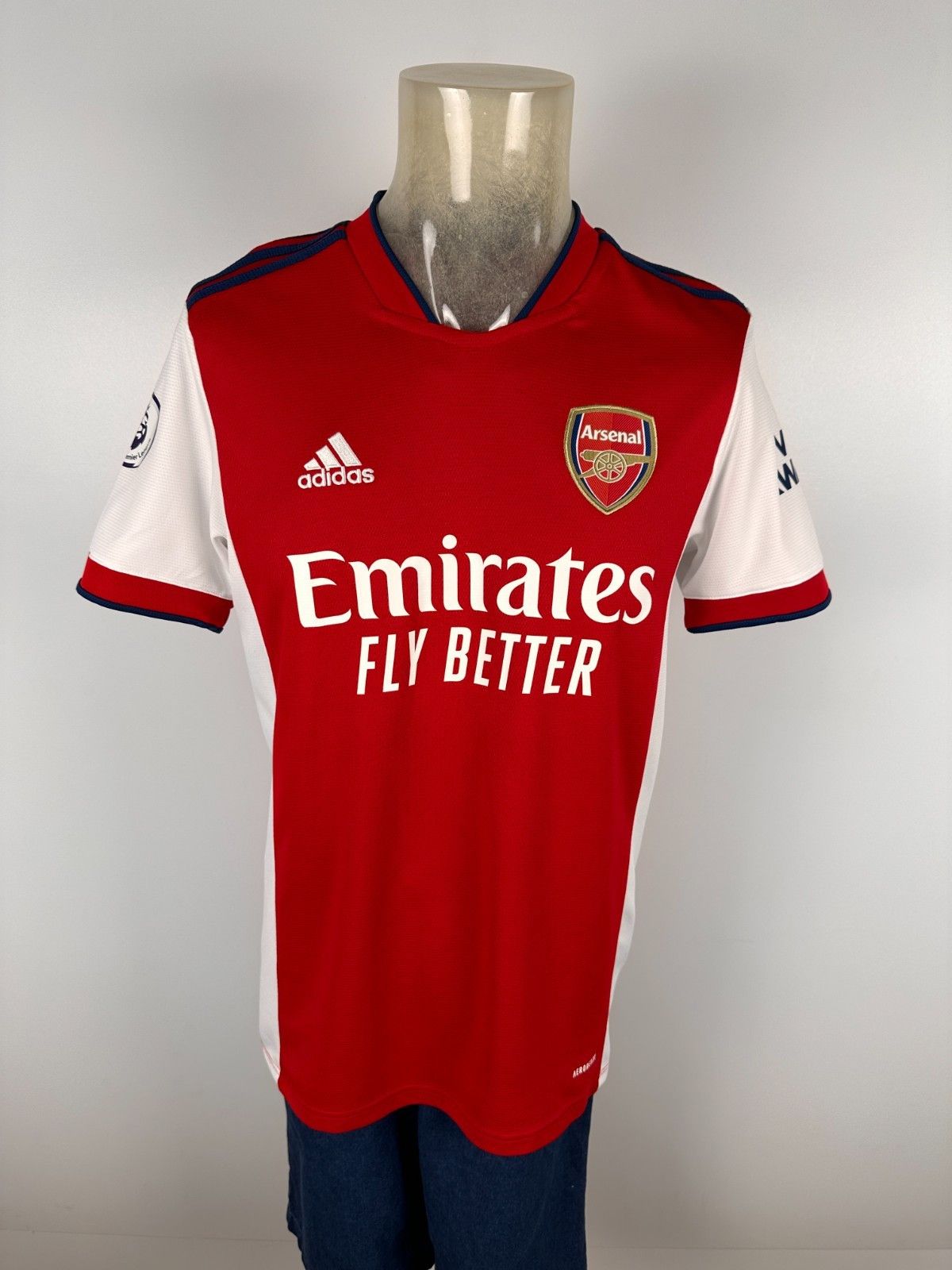 Adidas Arsenal 2021 Football Shirt Soccer Jersey #7 Saka Size M Size US M / EU 48-50 / 2 - 4 Thumbnail