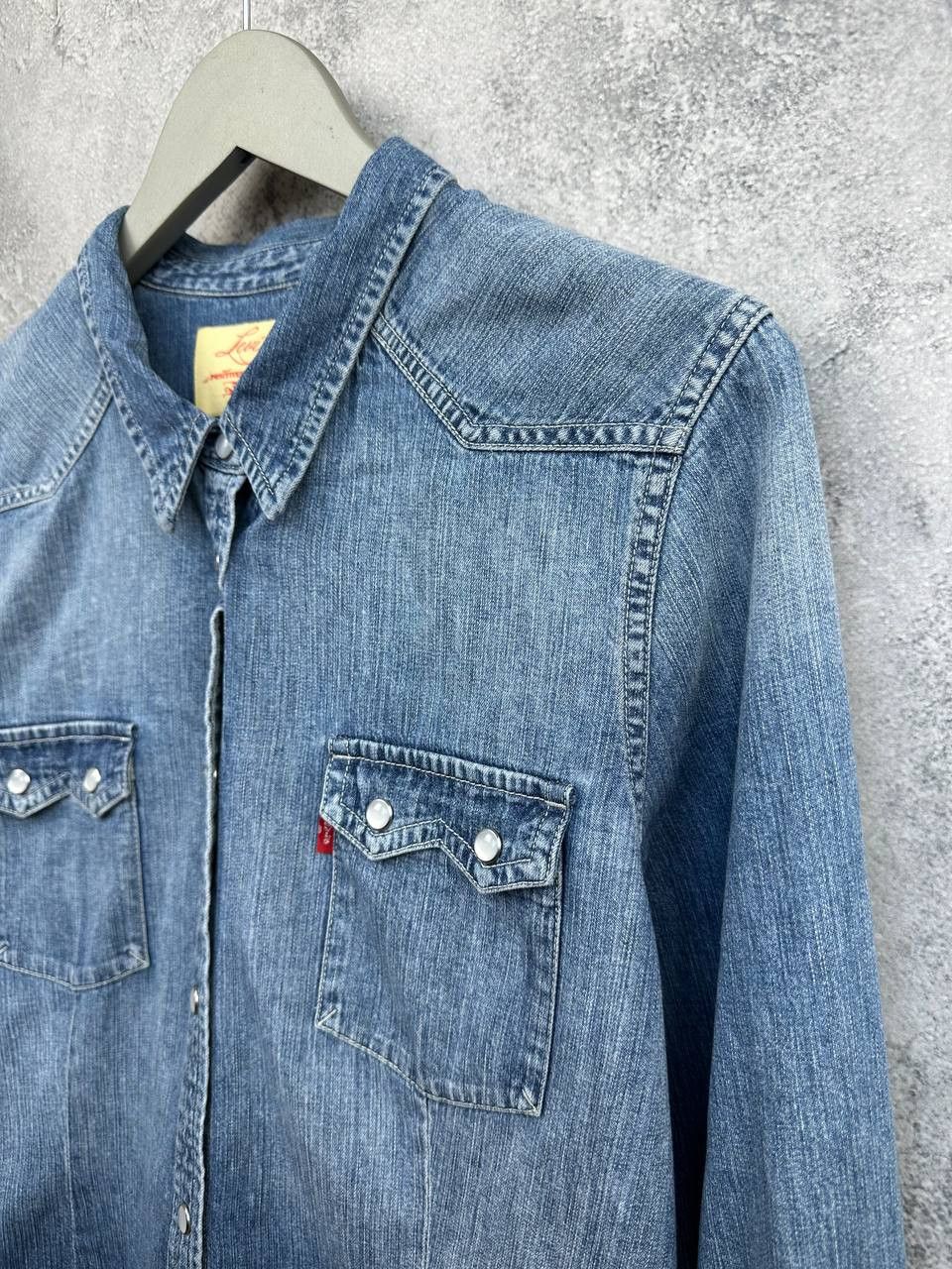 Levi's Vintage Clothing Levi’s Positively Superior Western Denim Shirt Pearl Snap Size L / US 10 / IT 46 - 5 Thumbnail