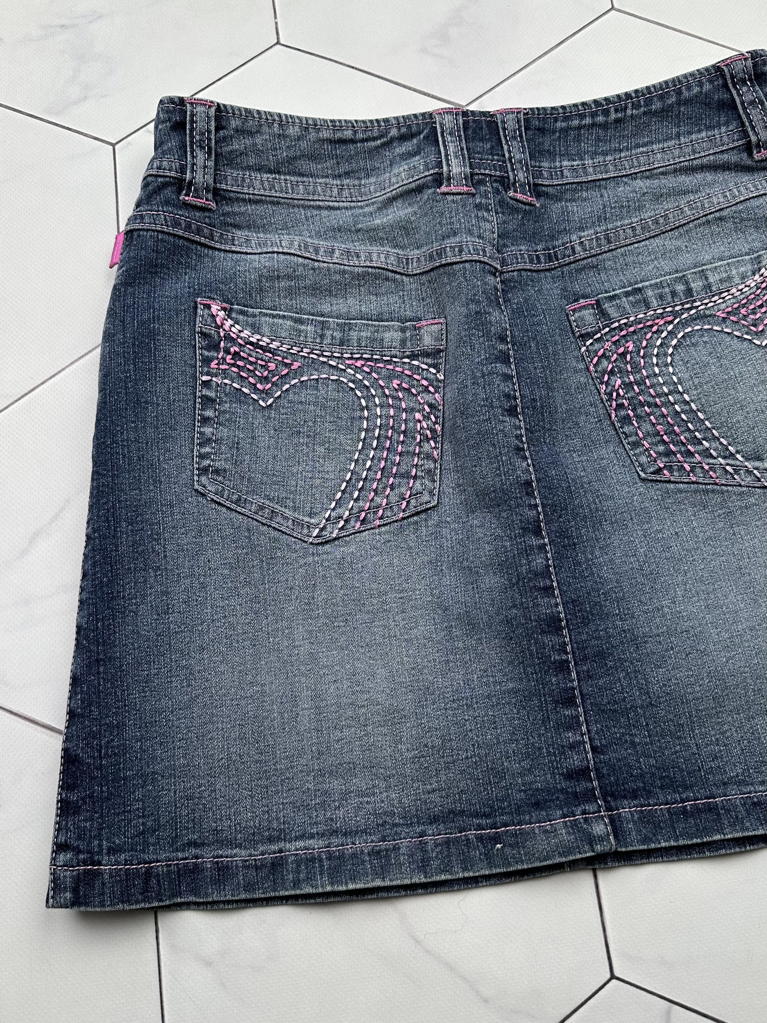 Japanese Brand Vintage Faded Mini Skirt (B513)E2D15 Size 27" / US 4 / IT 40 - 5 Thumbnail
