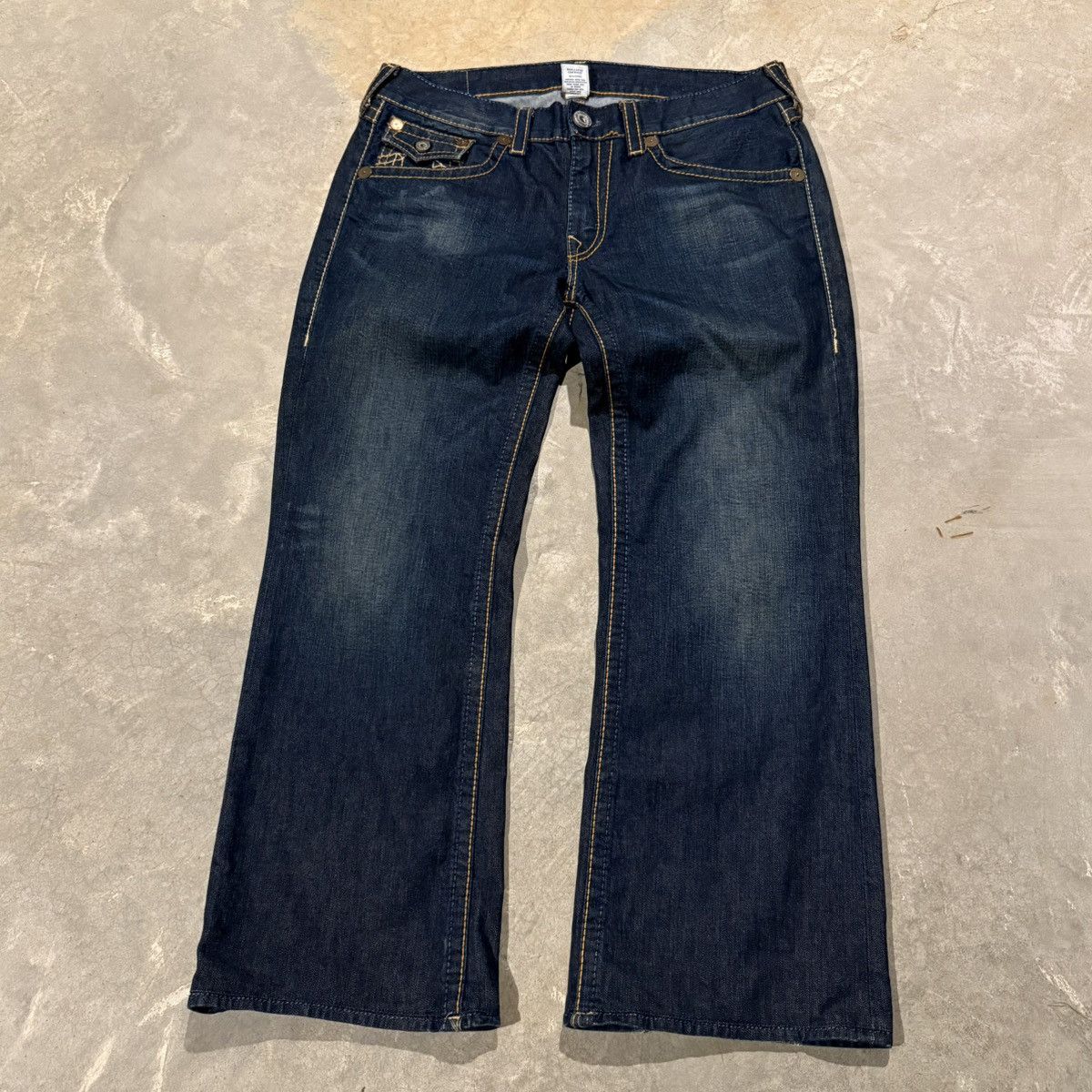 True Religion Vtg 2000s True Religion Billy Big T Distressed Bootcut Jeans Size US 36 / EU 52 - 7 Thumbnail