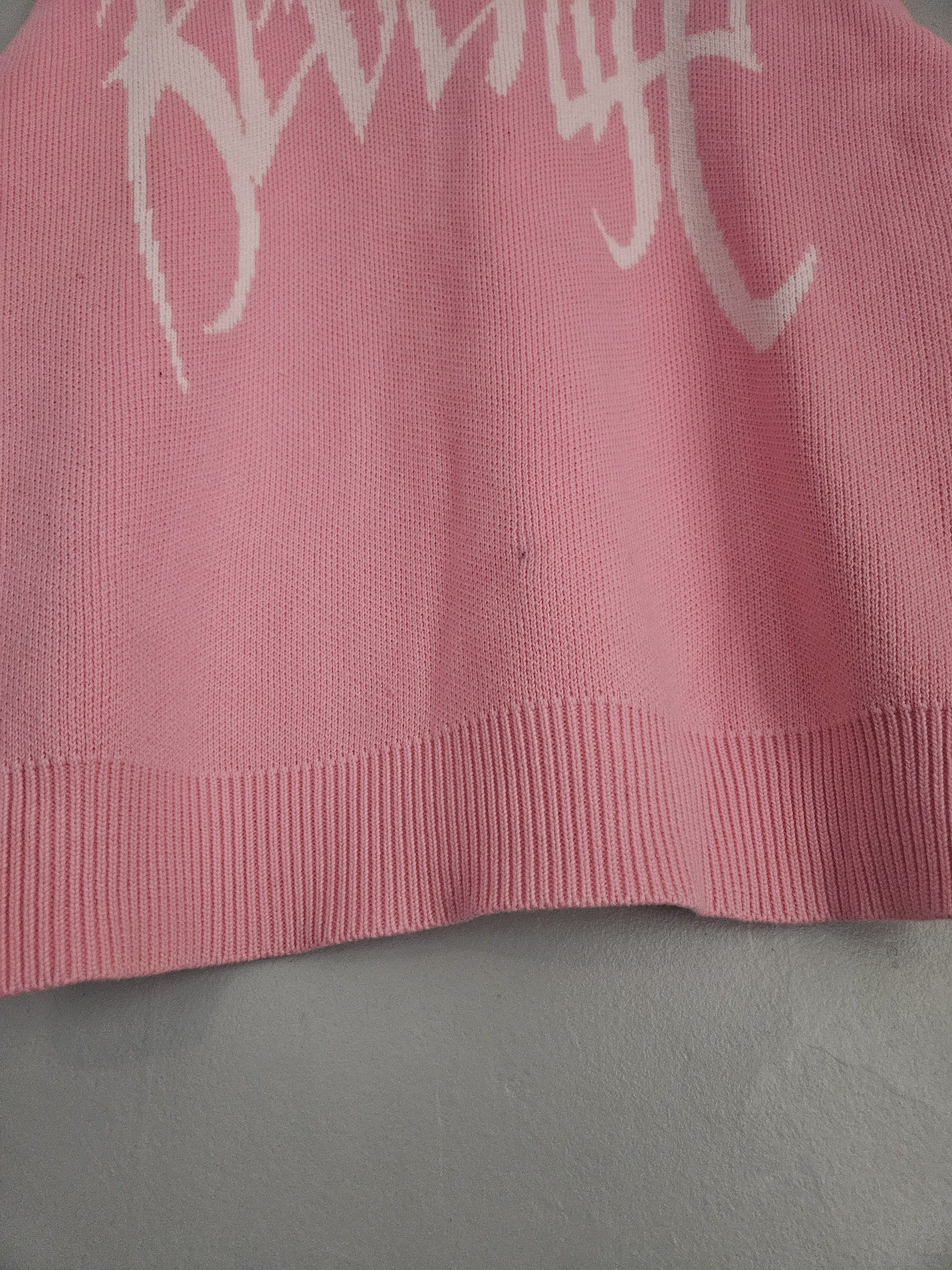 Revenge Revenge Pink Knit Arch Logo Crewneck Sweater Size US M / EU 48-50 / 2 - 3 Thumbnail