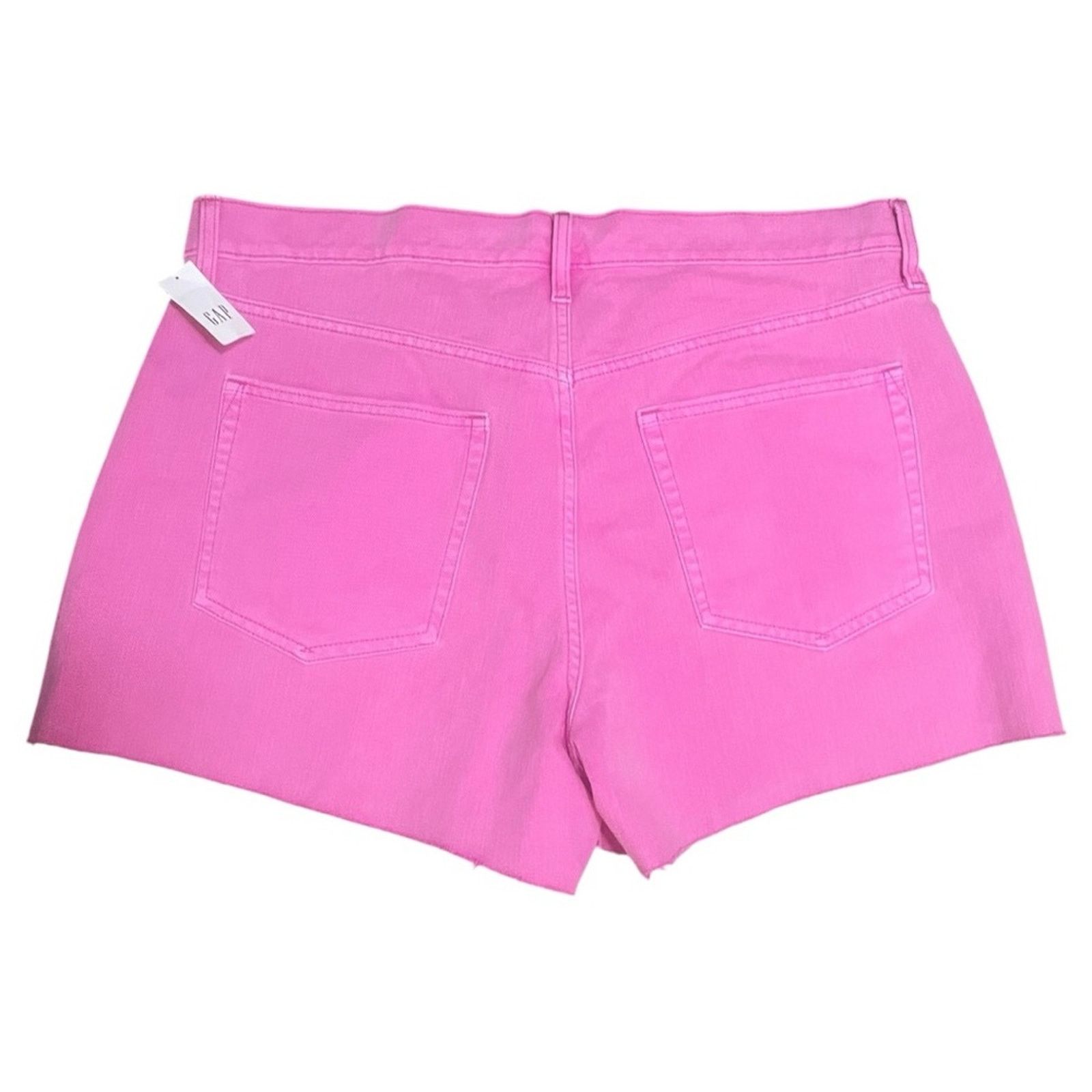 Gap NWT GAP Pink Jean Shorts with Frayed Hem Size 38" / US 16 / IT 52 - 5 Thumbnail
