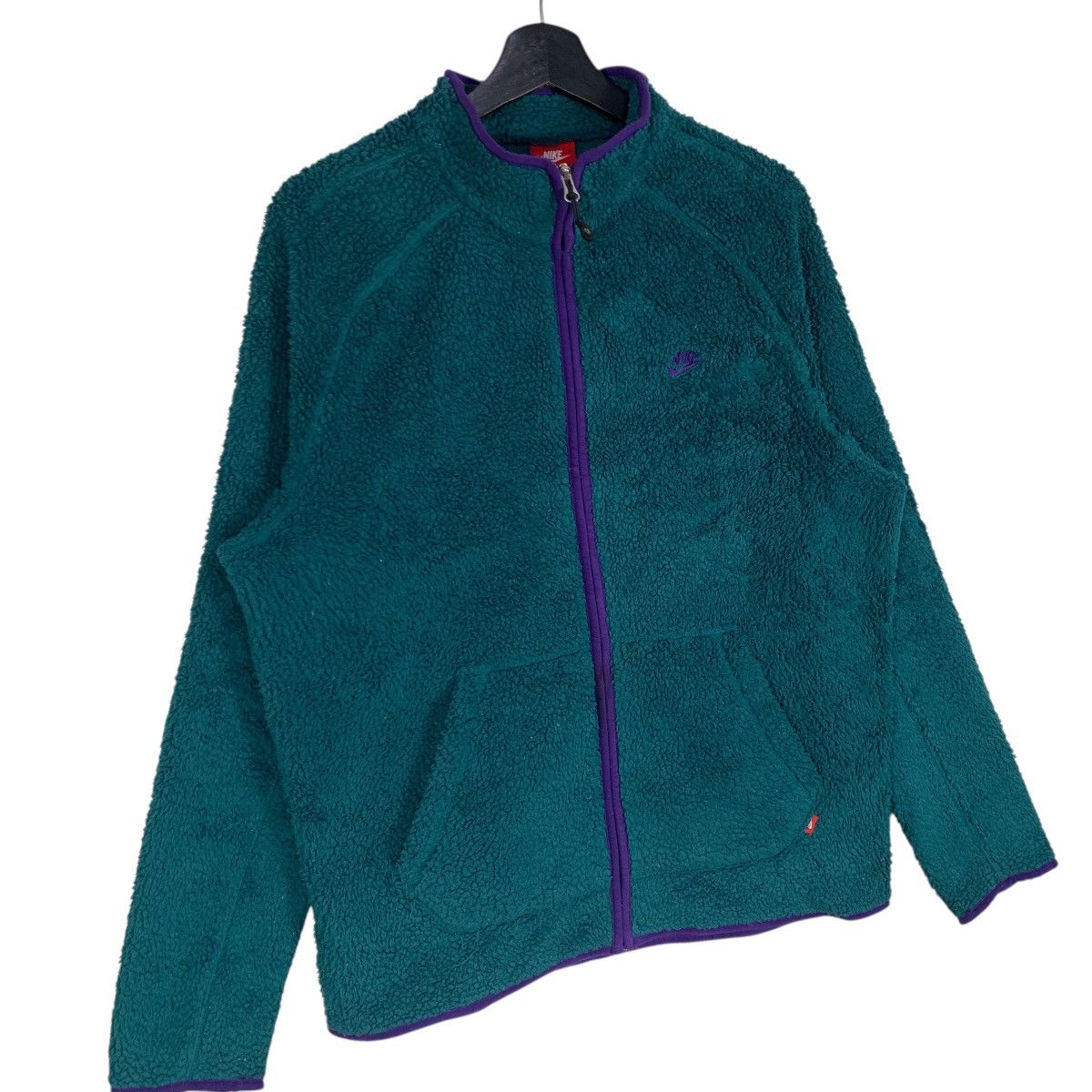 Nike Vintage Nike Sportwear Fleece Jacket Green Outdoor Jacket Size US M / EU 48-50 / 2 - 2 Thumbnail