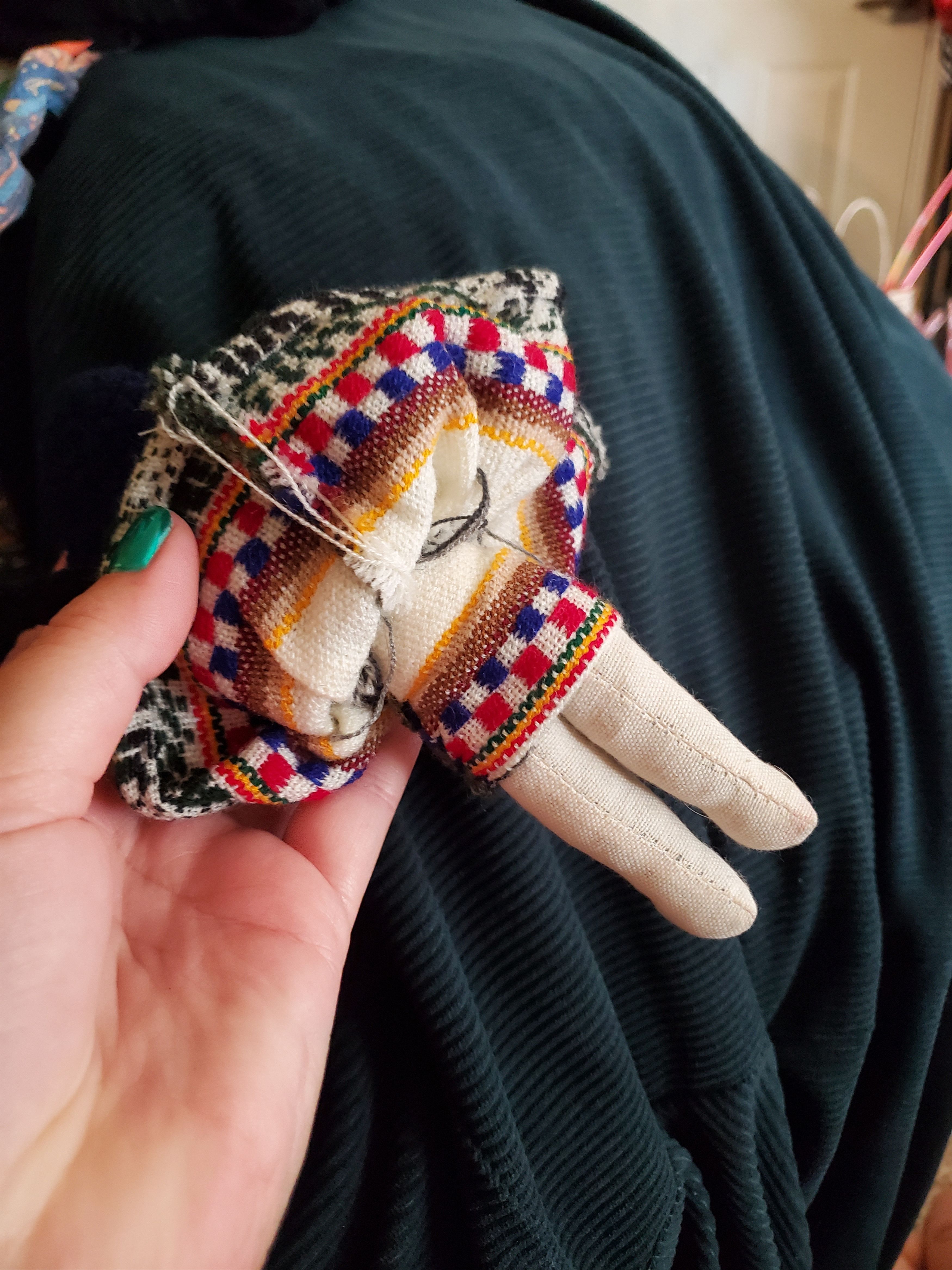Handmade Handmade Peruvian Folk Art Doll with Baby Size ONE SIZE - 3 Thumbnail