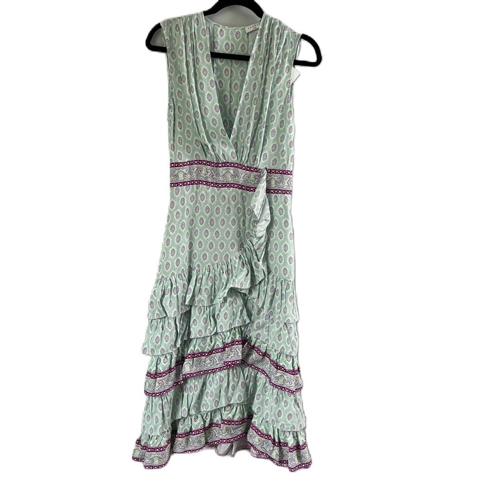 Sandro NWT Sandro Paris Ruffle Tiered Midi Dress Sleeveless Size S / US 4 / IT 40 - 2 Thumbnail