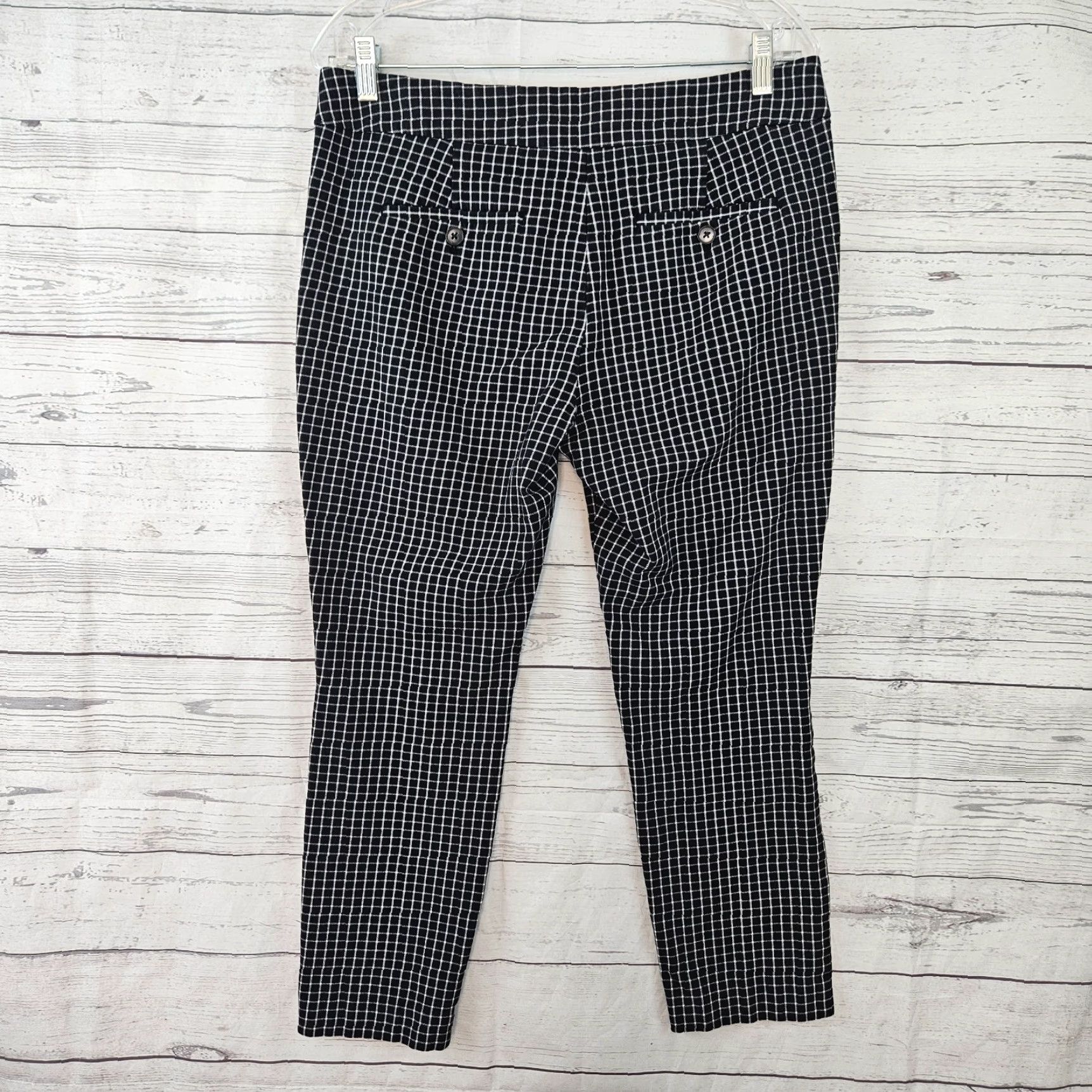 Loft Ann Taylor LOFT Womens Marisa Cropped Pants Sz 8 Black Mid Rise Size 30" / US 8 / IT 44 - 3 Thumbnail