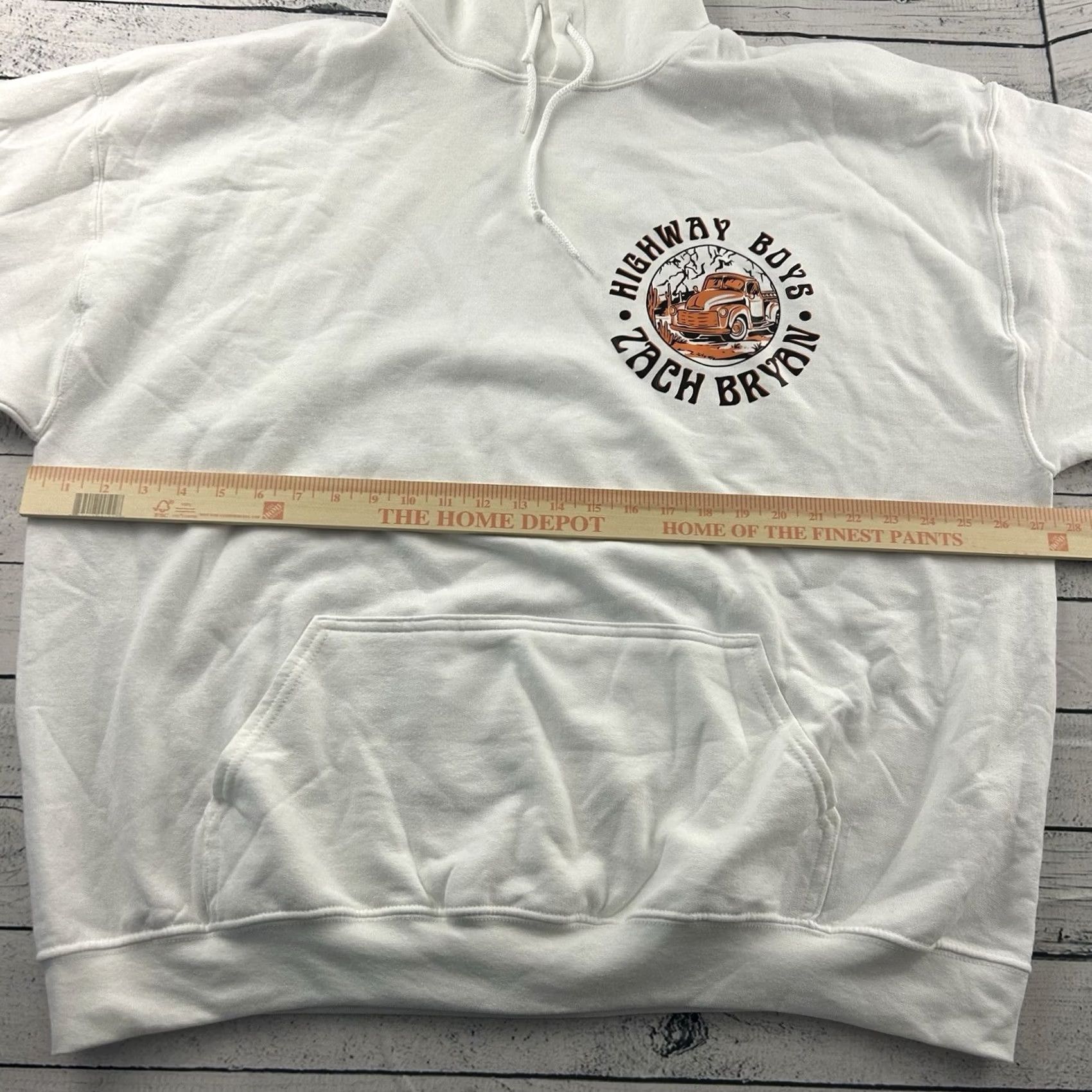 Gildan Zach Bryan Highway Boys Pullover Hoodie Sweatshirt Mens 2XL White Size US XXL / EU 58 / 5 - 3 Thumbnail
