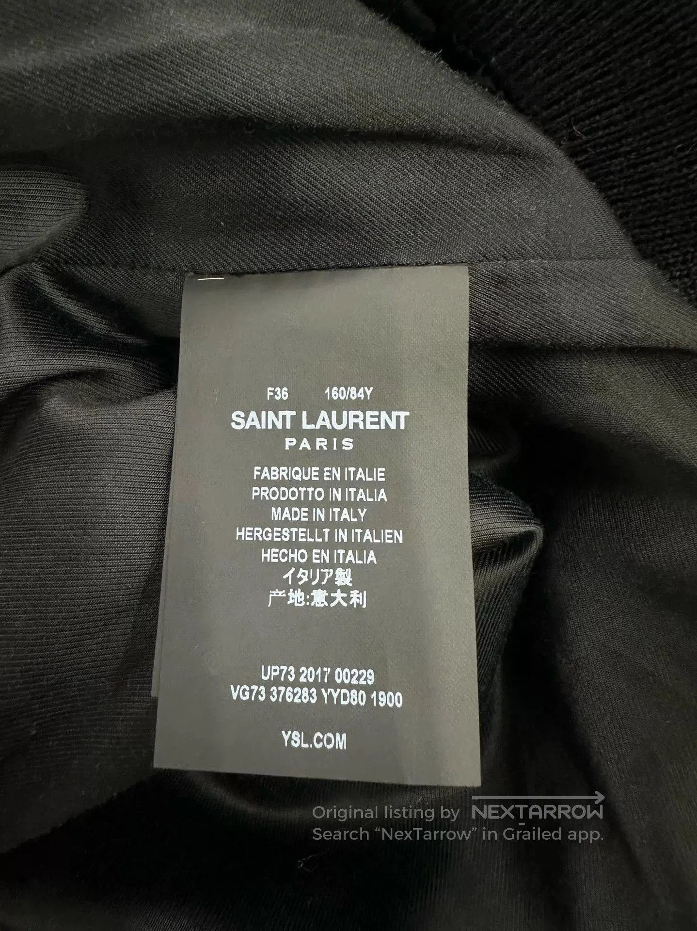 Saint Laurent Paris Saint Laurent Black White Varsity Jacket. Size XS / US 0-2 / IT 36-38 - 5 Thumbnail