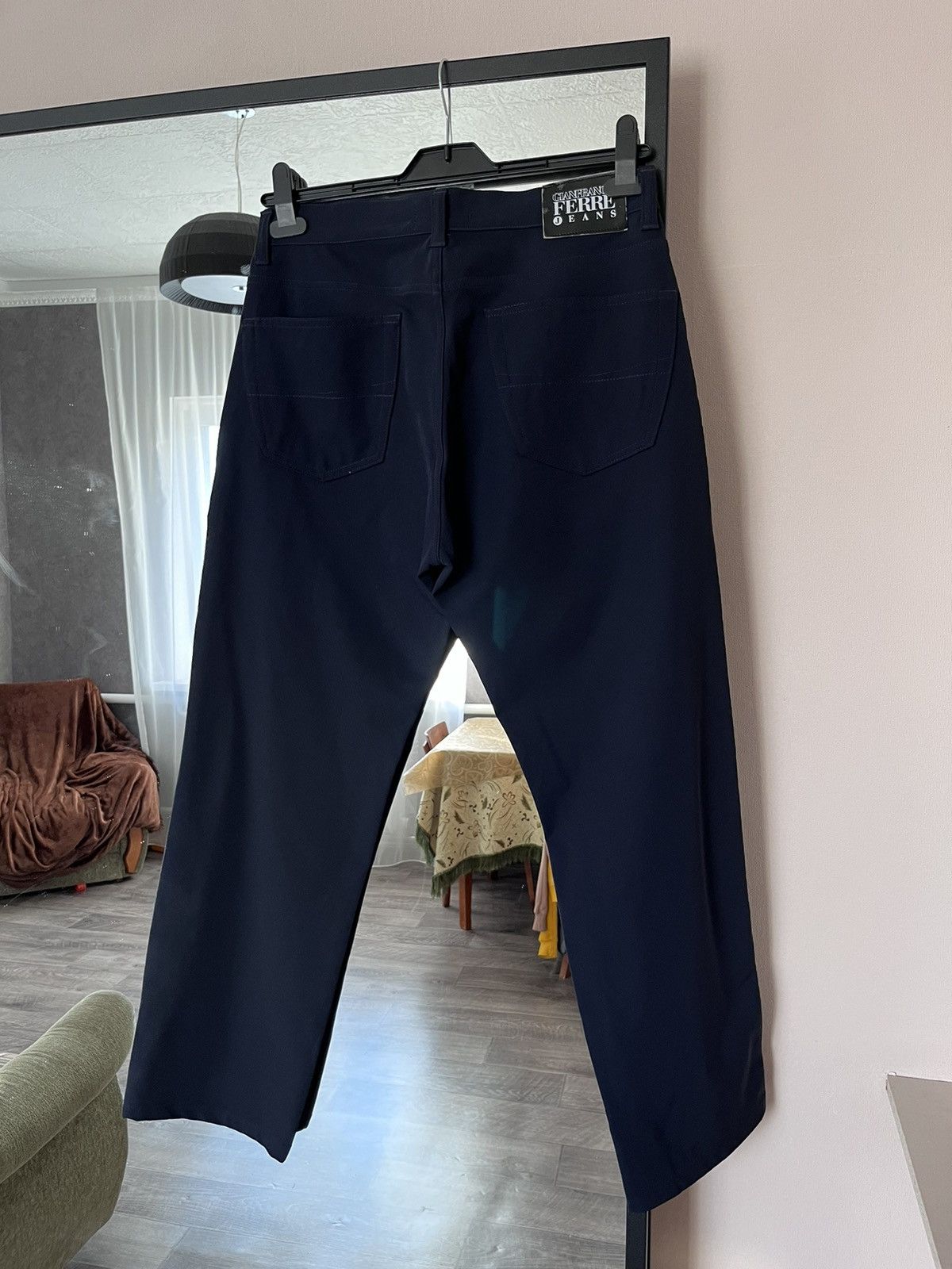 Gianfranco Ferre 90s Gianfranco Ferre Wide Leg Boot Cut Nylon Pants Y2K 2000s Size US 36 / EU 52 - 1 Thumbnail