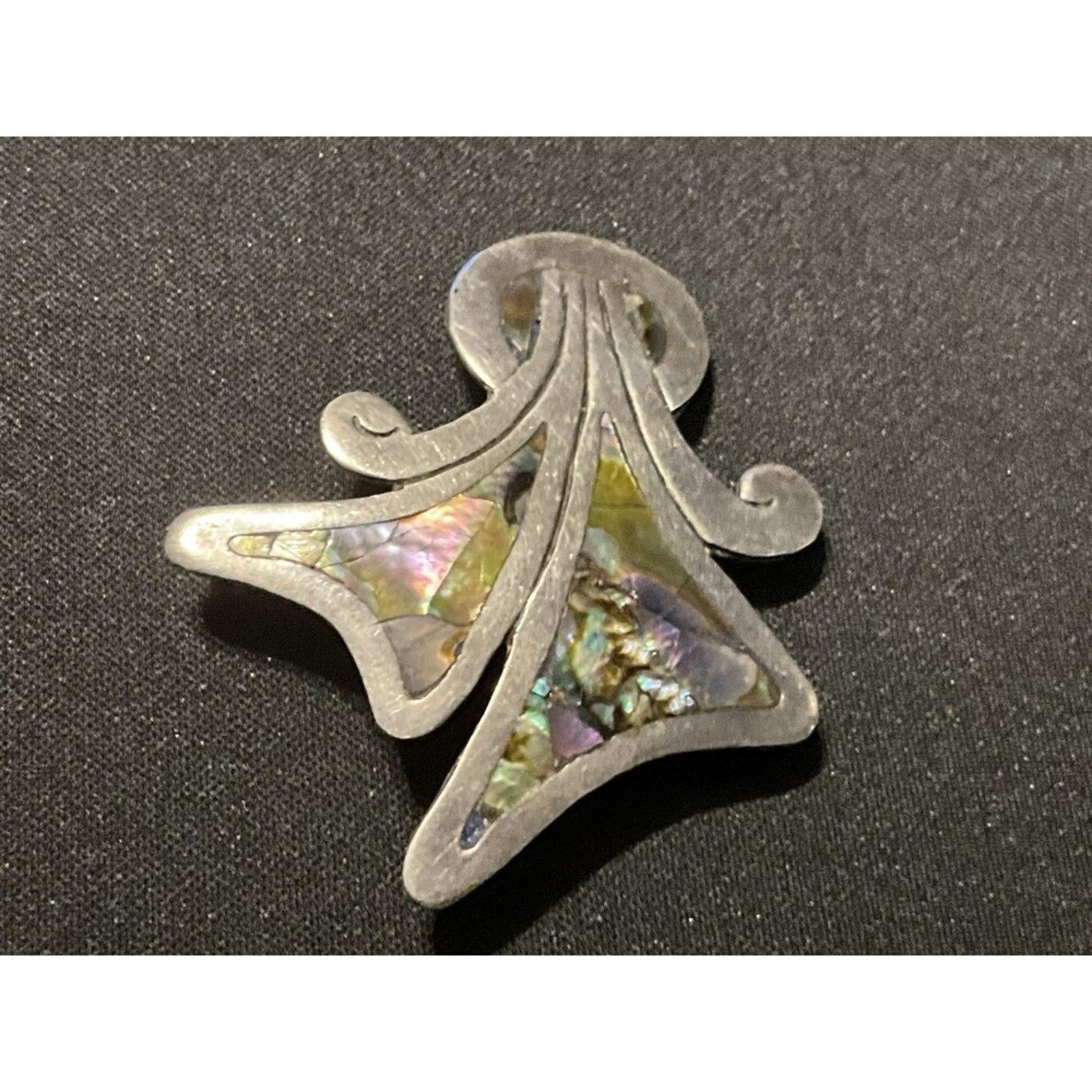 Other Vintage Sterling Mexico Abalone Brooch, Great Patina Size ONE SIZE - 1 Thumbnail