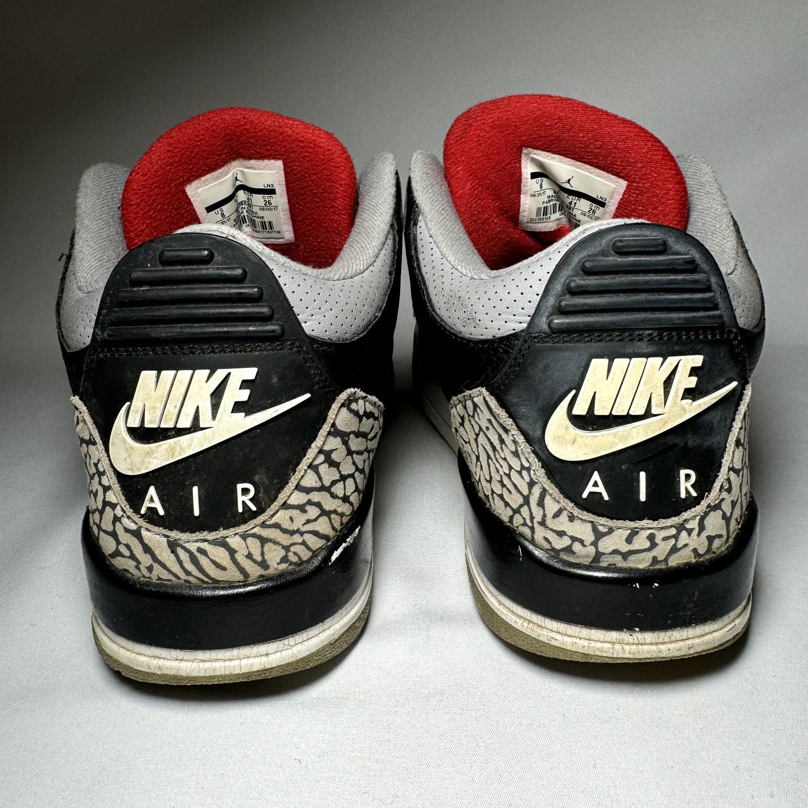 Jordan Brand × Nike Size 8 - Nike Air Jordan 3 Retro OG Black Cement Shoes Size US 8 / EU 41 - 5 Thumbnail