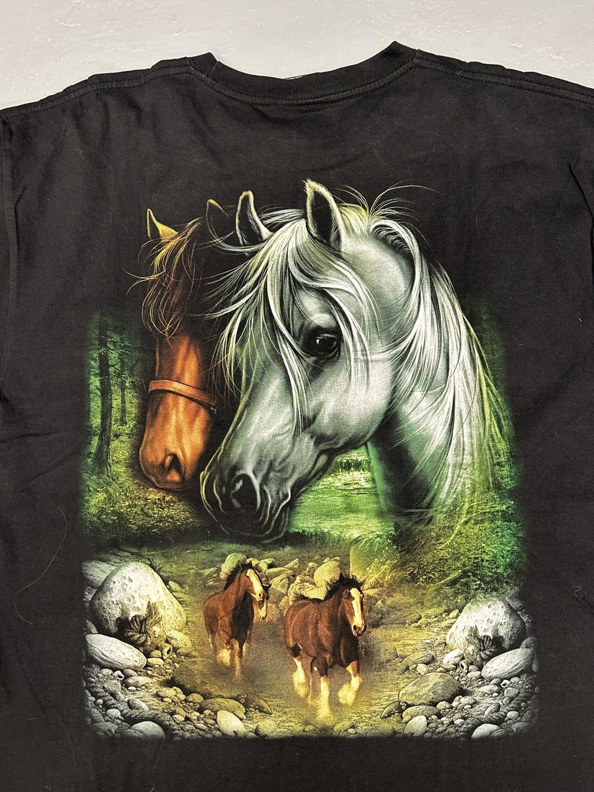 Vintage Crazy Vintage Y2K Essential Horse Animal Graphic Tee Shirt Size US XL / EU 56 / 4 - 2 Thumbnail