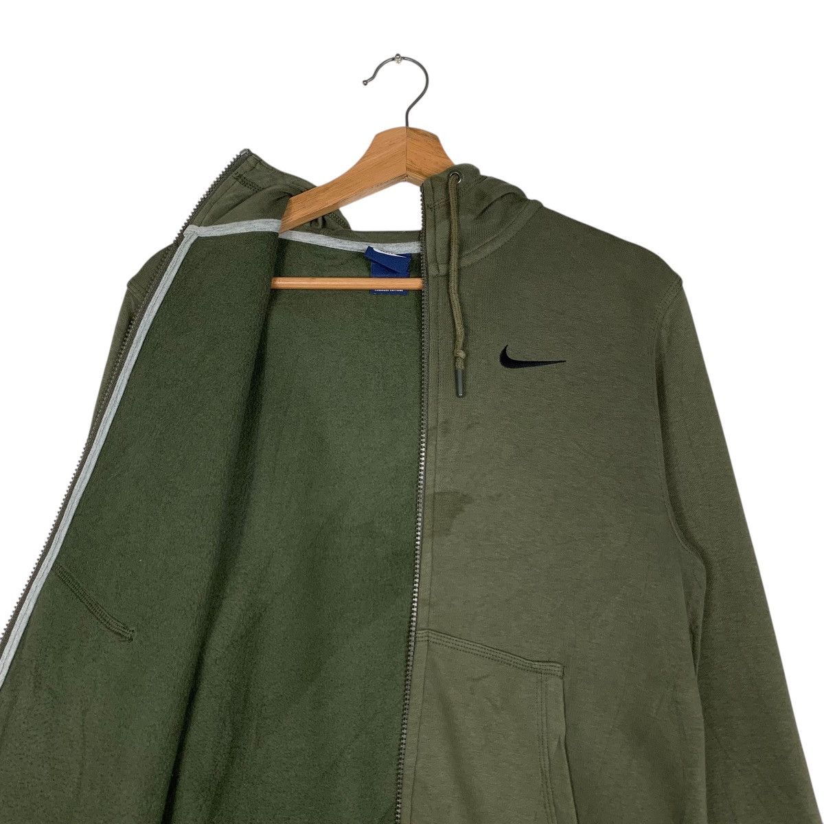 Nike NIKE Small Logo Green Zipper Hoodies Sweatshirt #1484-C67 Size US S / EU 44-46 / 1 - 10 Thumbnail