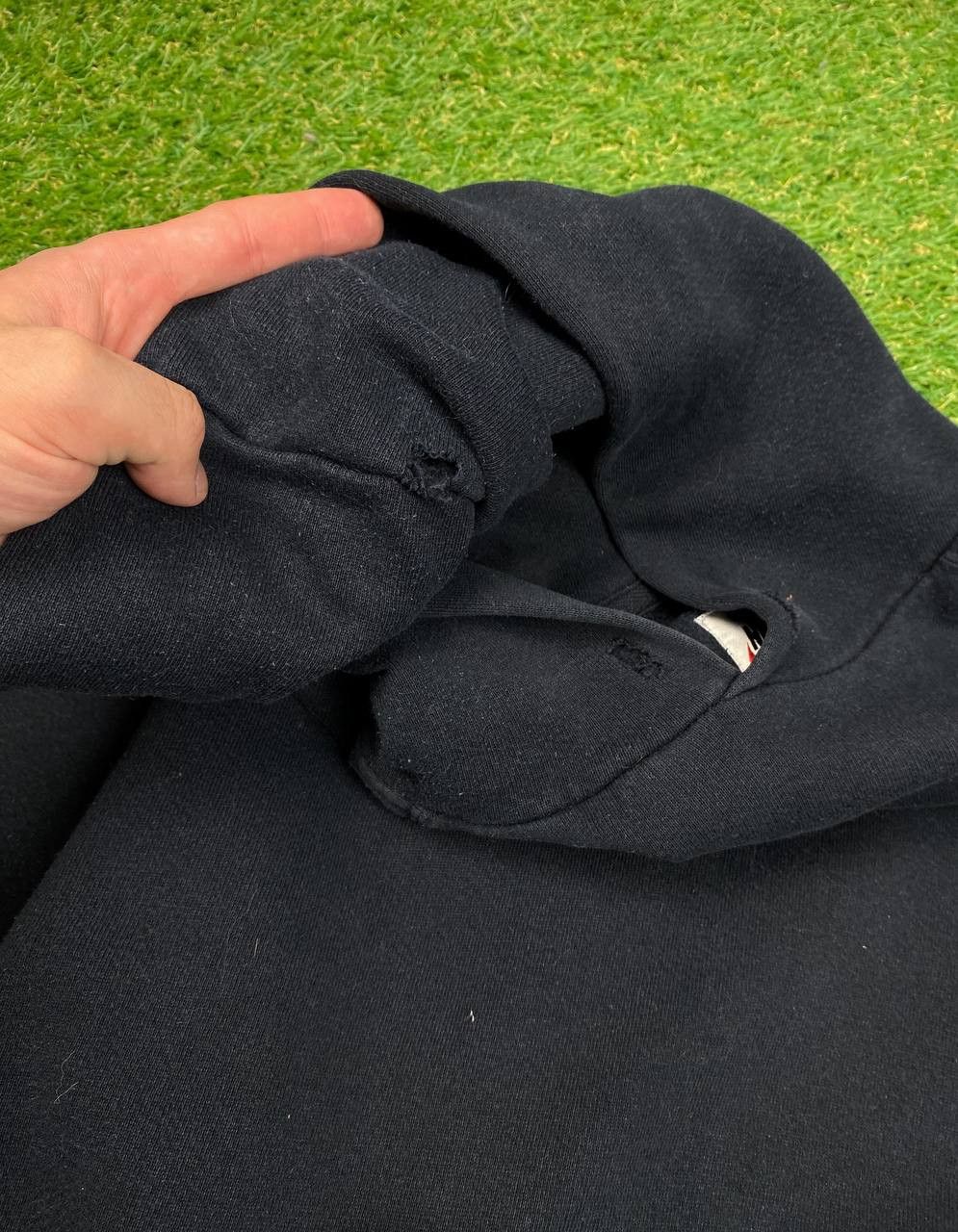 Nike × Vintage Vintage Nike 90s Washed Black y2k Hoodie Size US M / EU 48-50 / 2 - 7 Thumbnail