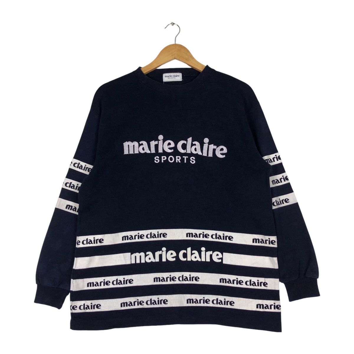 Japanese Brand × Vintage Vintage Marie Claire Sweatshirt Full Print Rare 90s Size US M / EU 48-50 / 2 - 1 Thumbnail