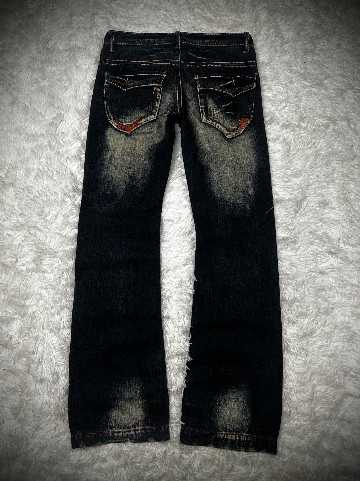 💥rare💥 20s shinehill mudwash clawmark flare denim jeans