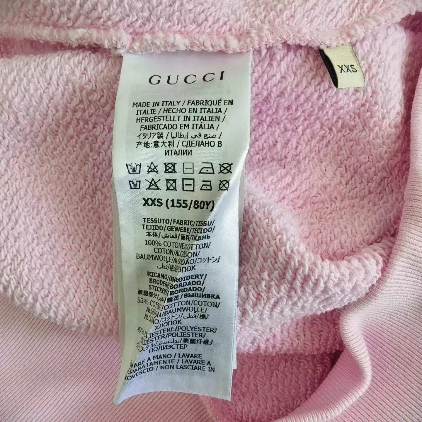 Gucci Gucci Strawberry Pink Sweatshirt XXS Size XXS / US 00 / IT 34 - 5 Thumbnail
