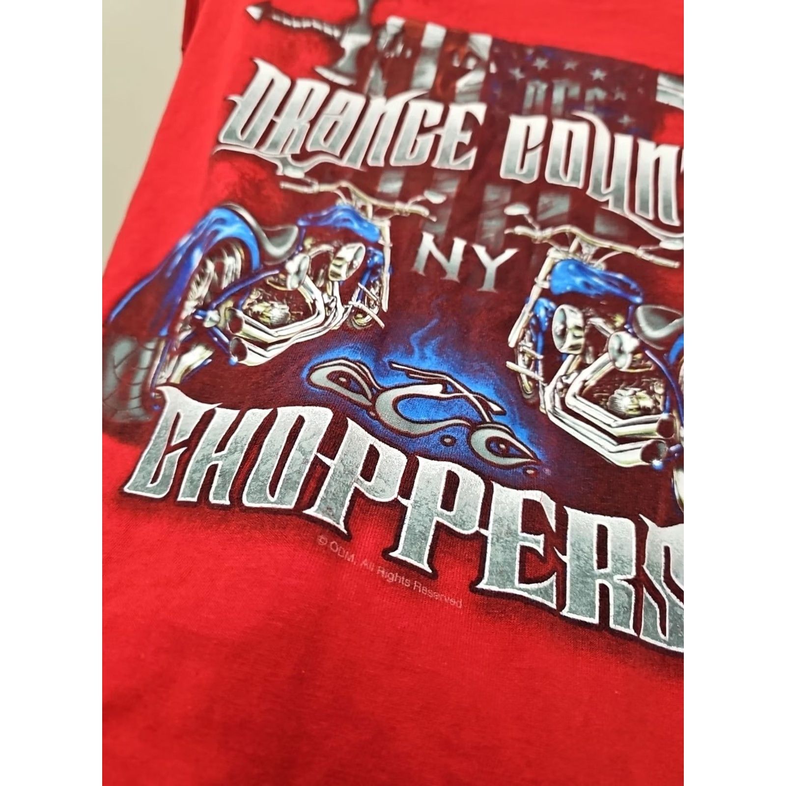Vintage VINTAGE Choppers T-Shirt Biker Long Sleeve Orange County Choppers Red 2003 Graphic Print Chest 22 Length 30.5 L Mens Size US L / EU 52-54 / 3 - 6 Thumbnail