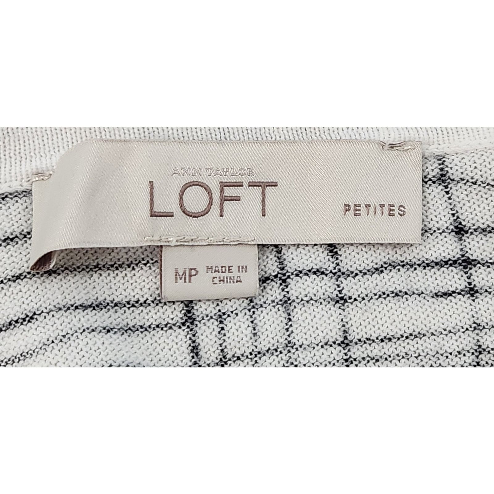 Other Loft White Black Plaid Button Up Cardigan Sweater MP Soft Size M / US 6-8 / IT 42-44 - 4 Thumbnail