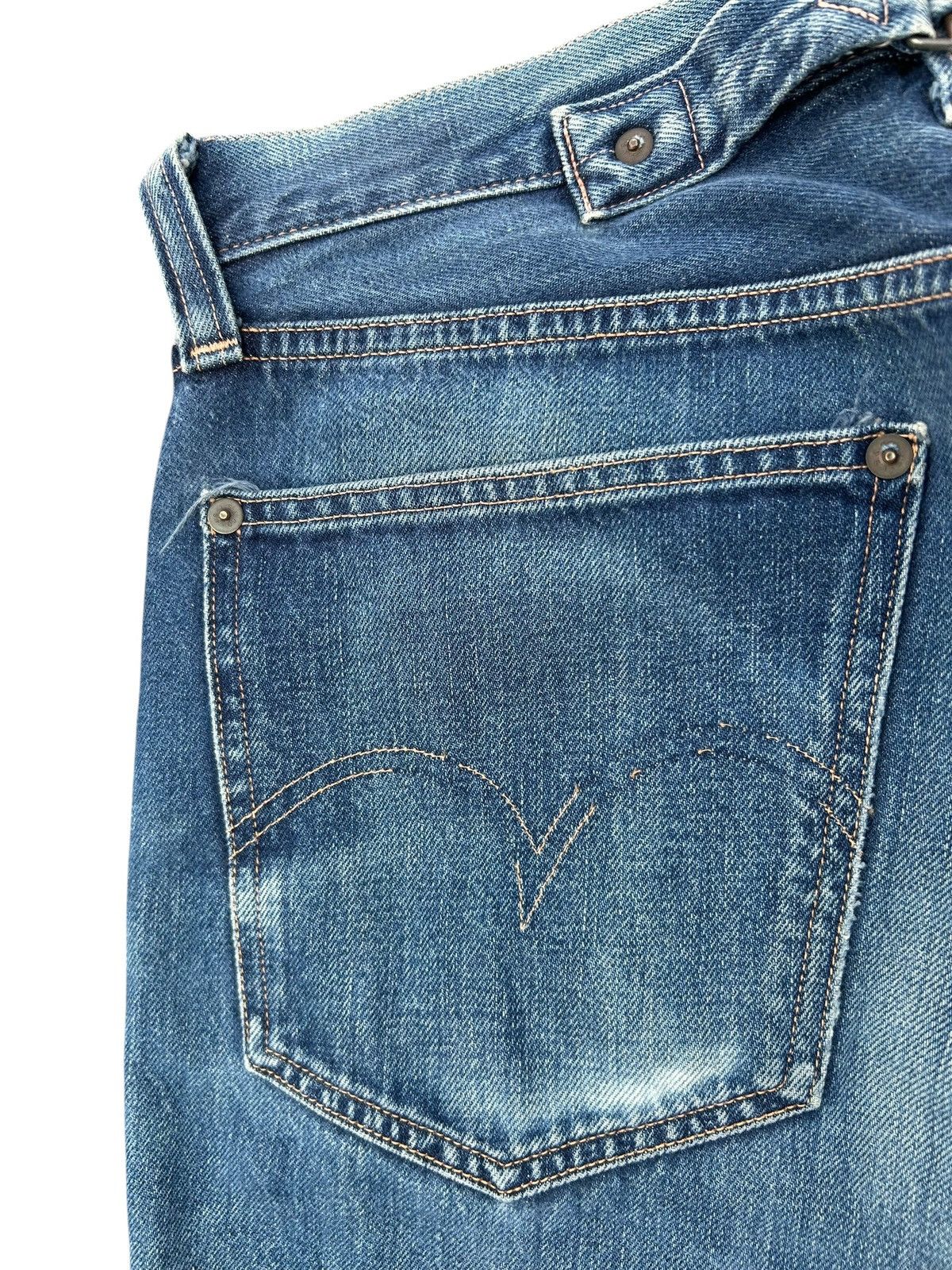Kapital Vintage Levis Big E Selvedge Buckle Back Thrashed Denim Jean Size US 30 / EU 46 - 12 Thumbnail