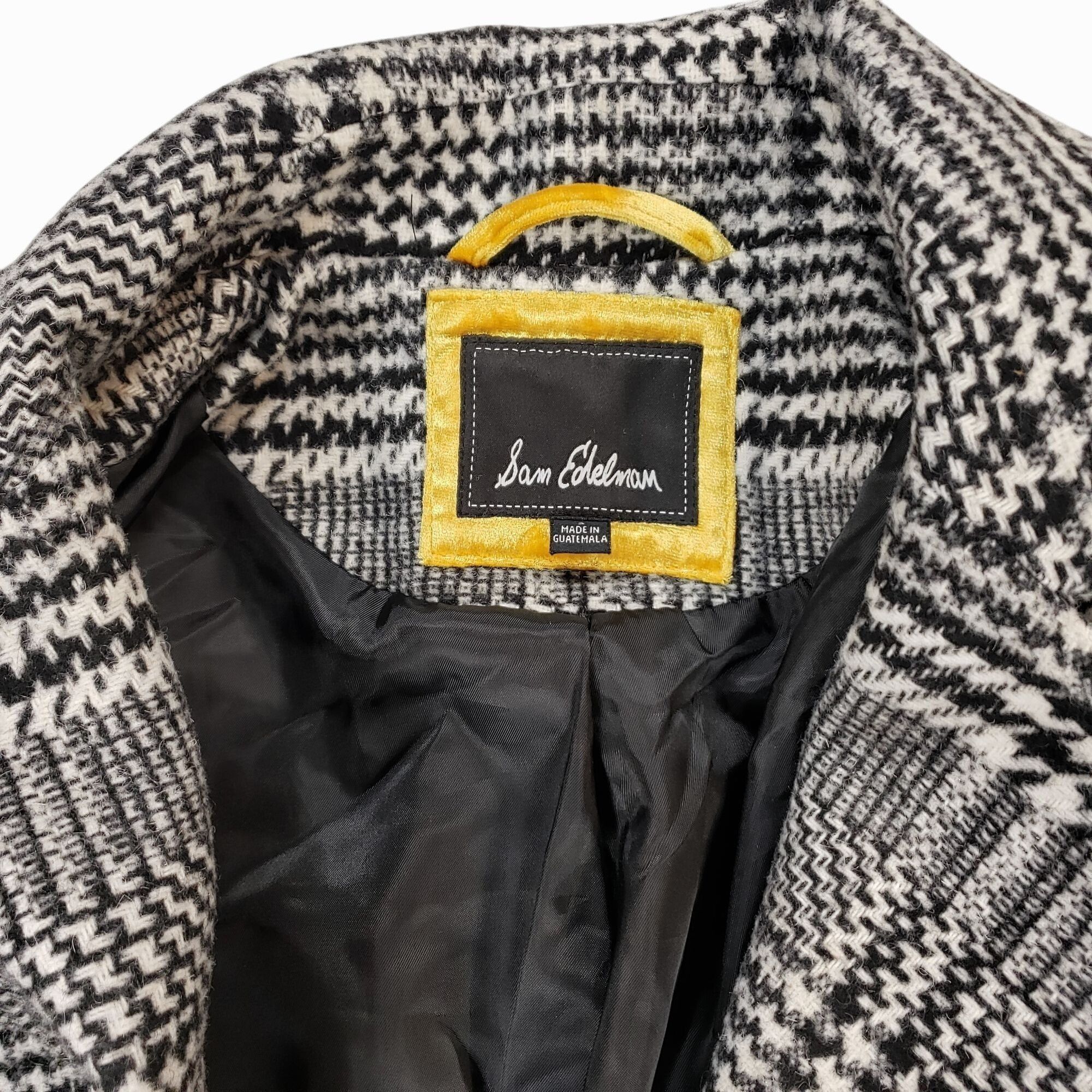 Sam Edelman Sam Edelman Two Button Houndstooth Plaid Wool Long Blazer Co Size S / US 4 / IT 40 - 9 Thumbnail