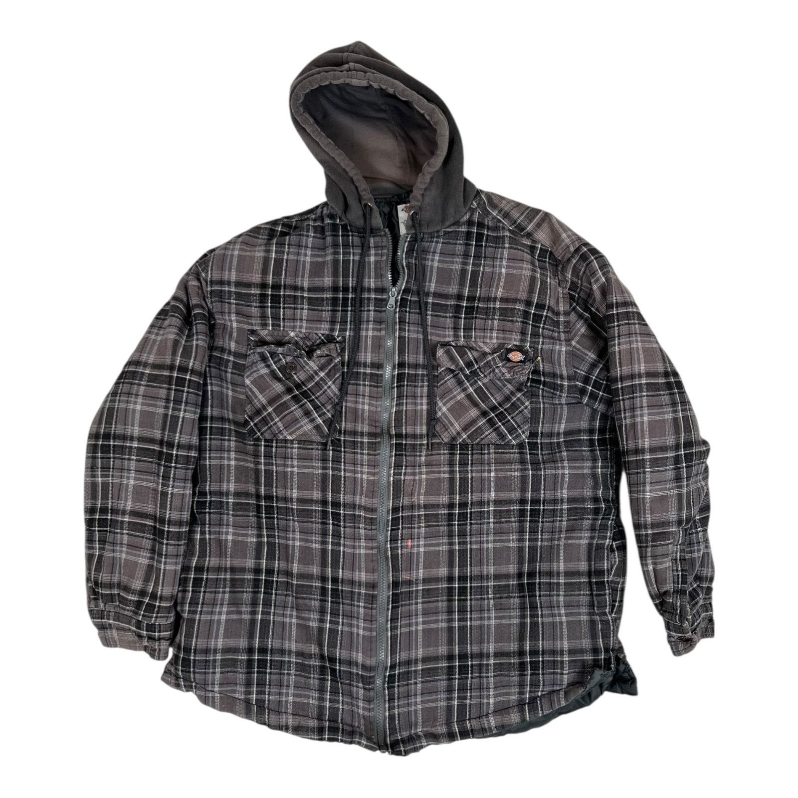 Dickies Vintage Dickies Jacket Mens XL Gray Plaid Fleece Quilted Ful Size US XL / EU 56 / 4 - 1 Thumbnail
