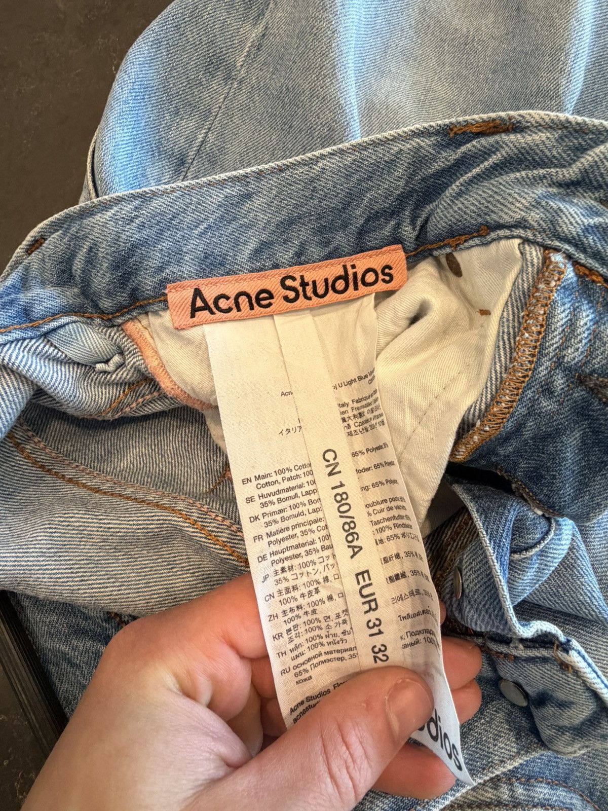 Acne Studios Acne Studios light blue 1991 Jeans Size US 31 - 7 Thumbnail