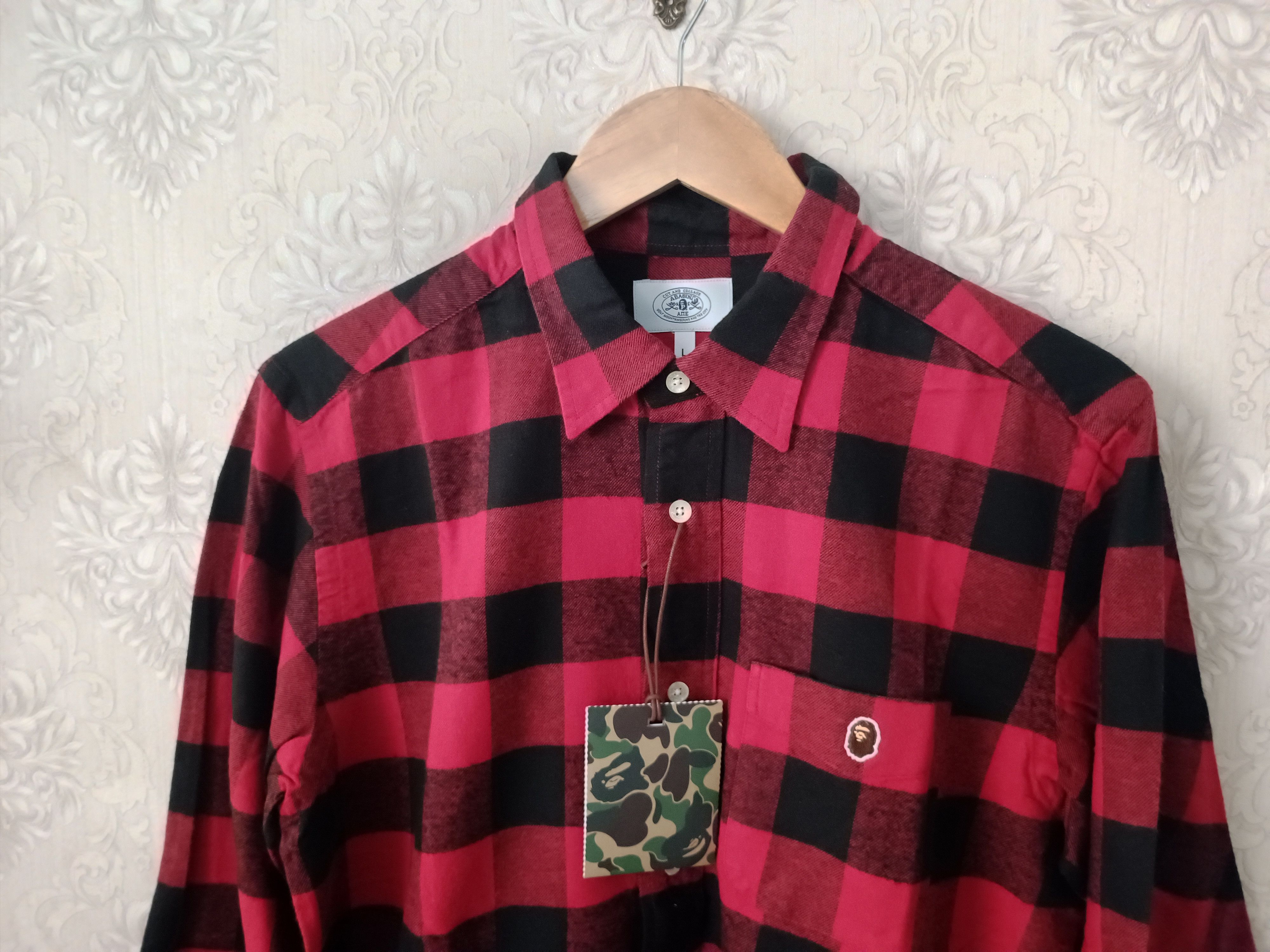Bape ♦️Bape Block Check Flannel Shirt Size US L / EU 52-54 / 3 - 3 Thumbnail