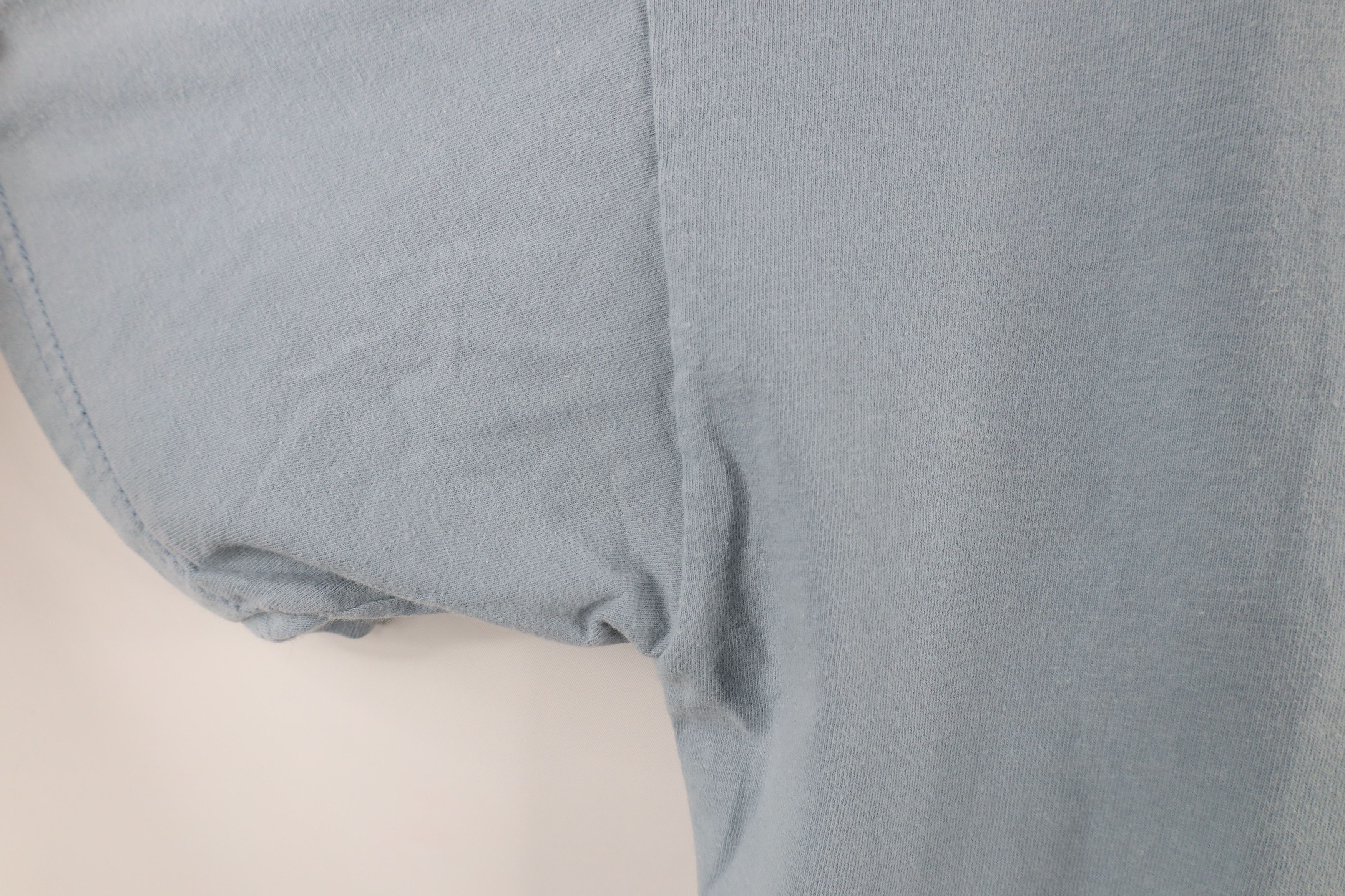 Hanes × Vintage Vintage 90s Hanes Beefy Blank Heavyweight T-Shirt Steel Blue Size US L / EU 52-54 / 3 - 4 Thumbnail