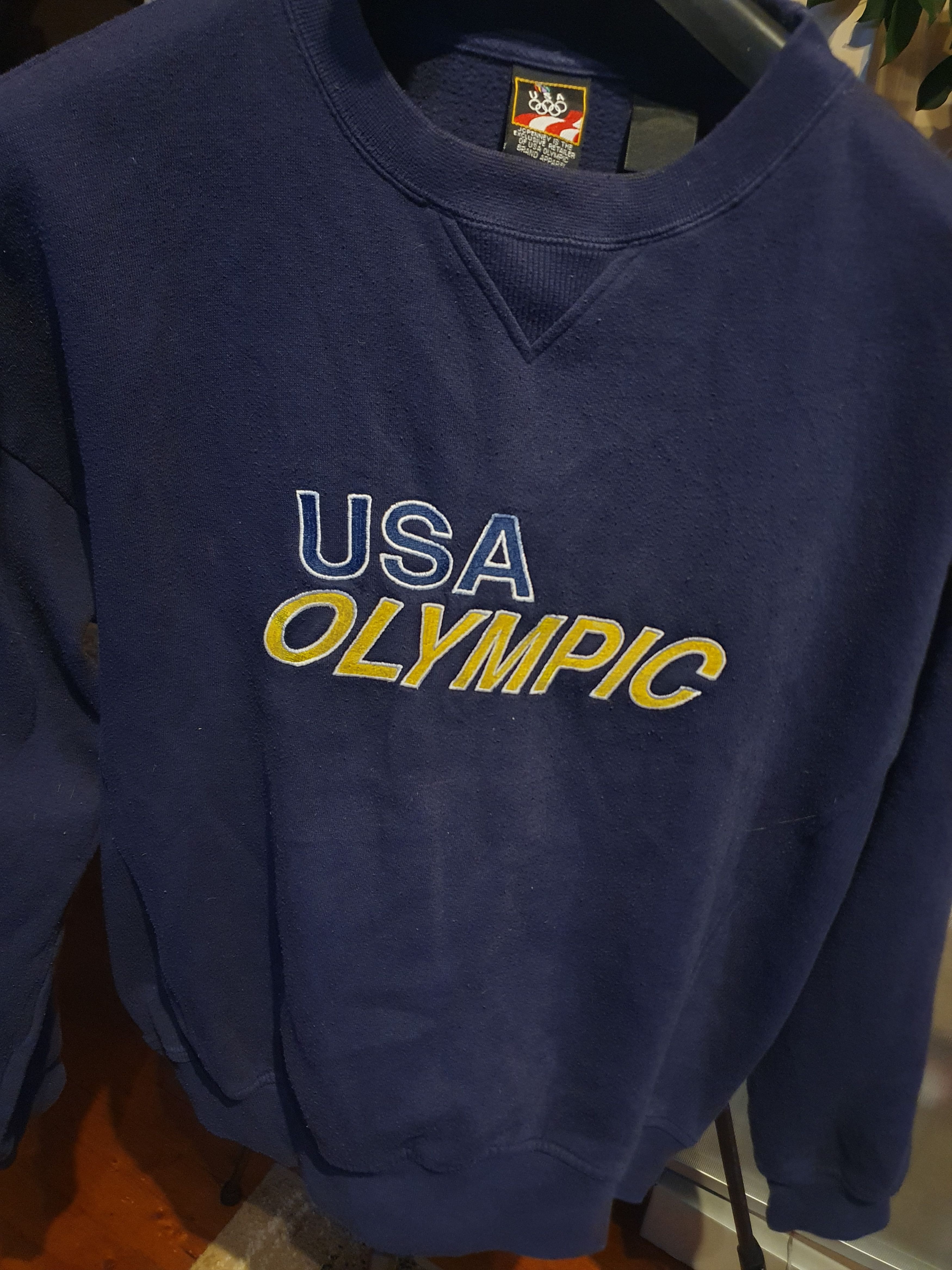 JCPenney × Vintage JCPenney USA Olympic Embroidered Spell Out Vtg Sweatshirt Size US L / EU 52-54 / 3 - 6 Thumbnail