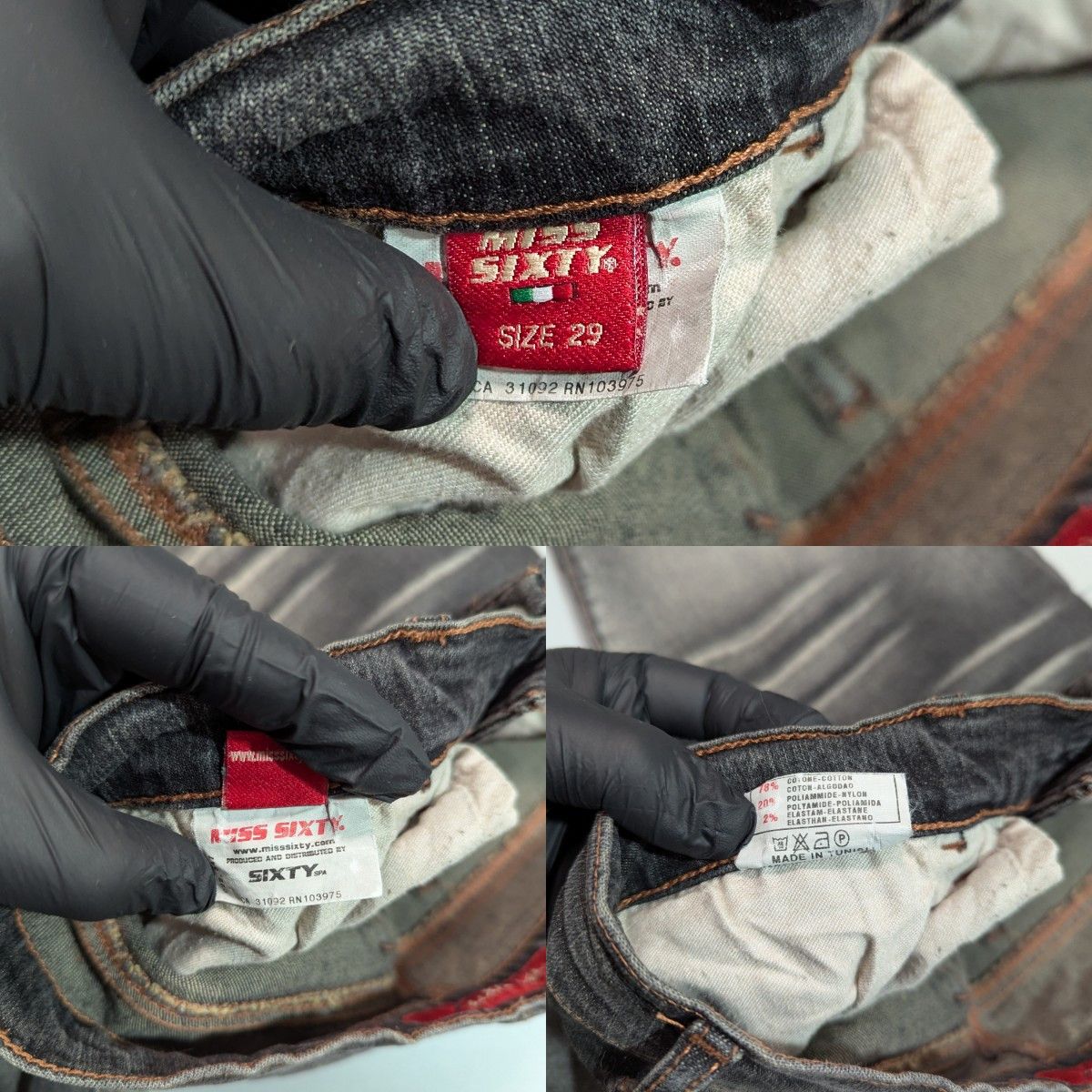 Miss Sixty × Vintage MISS SIXTY Style TOMMY VTG Women's Distressed Flared Jeans Size 29" - 12 Thumbnail
